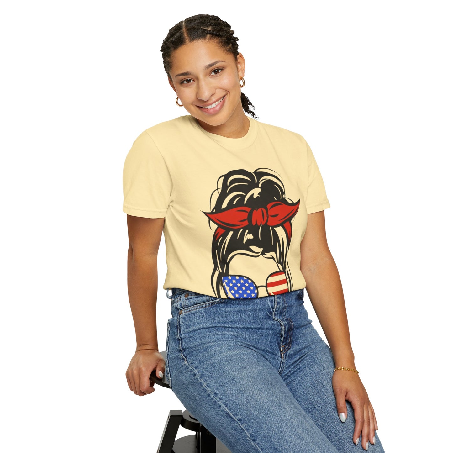 American Mama Graphic T-Shirt for Patriotic Moms