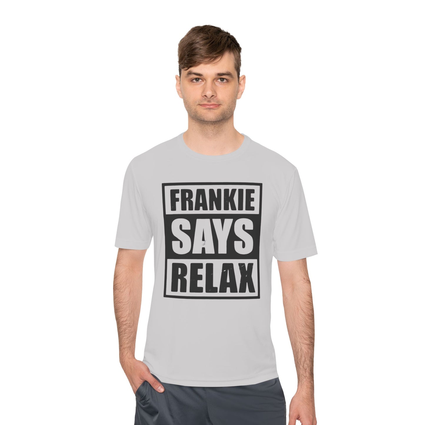 Unisex Moisture Wicking Tee - 'FRANKIE SAYS RELAX'