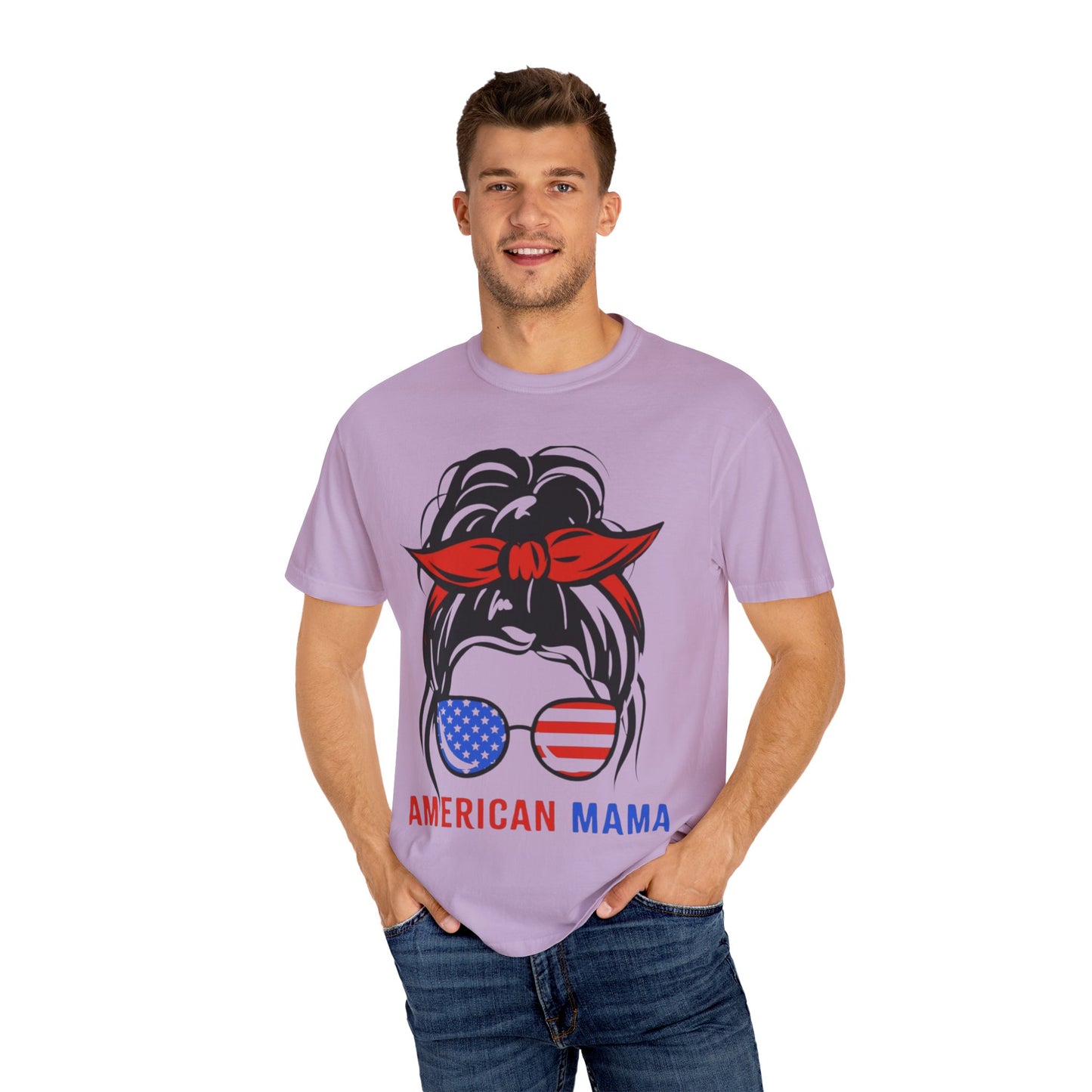 American Mama Graphic T-Shirt for Patriotic Moms