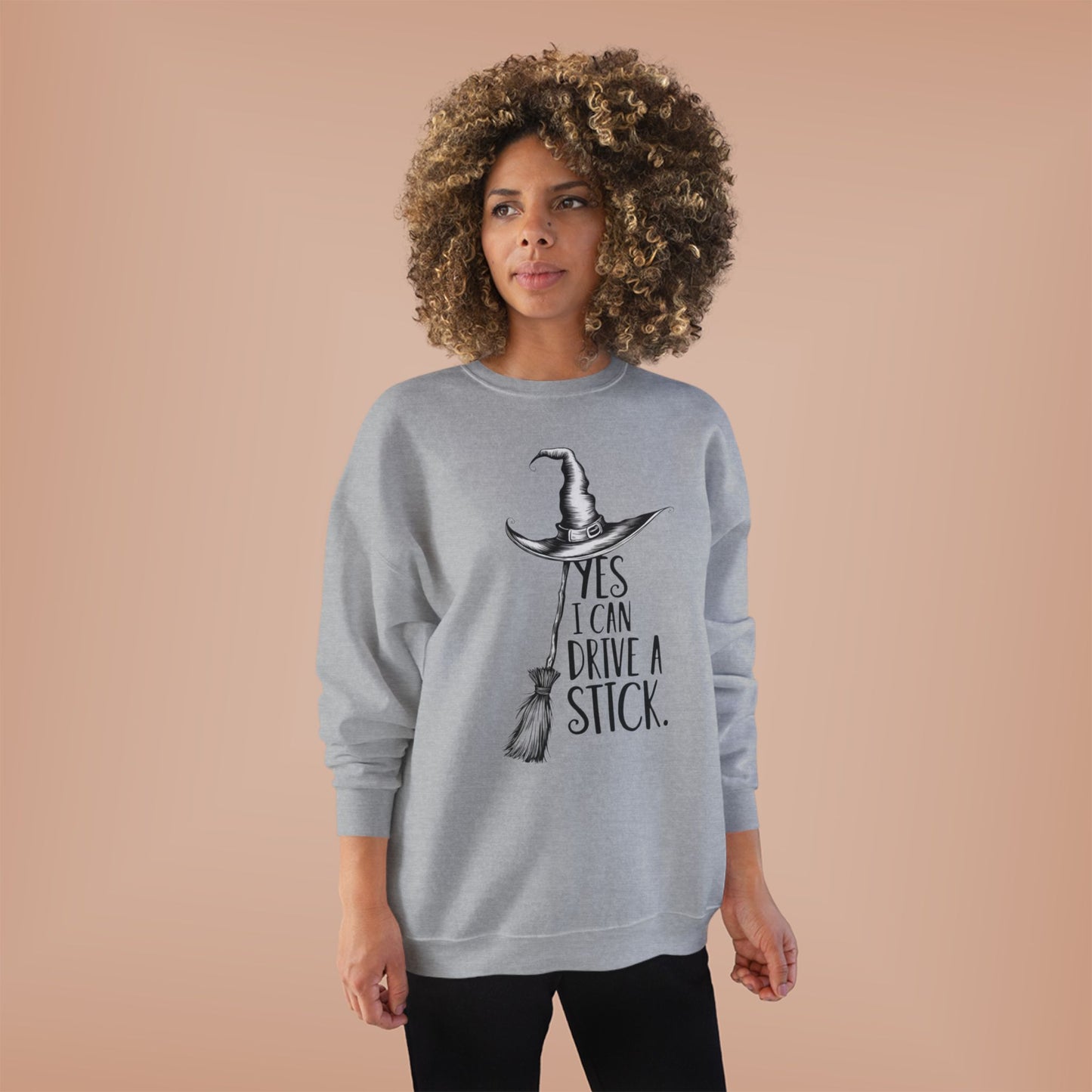 Halloween Witch Sweatshirt - Unisex Eco-Friendly Crewneck, Funny Gift, Cozy Fall Apparel, Perfect for Costume Parties, Thanksgiving