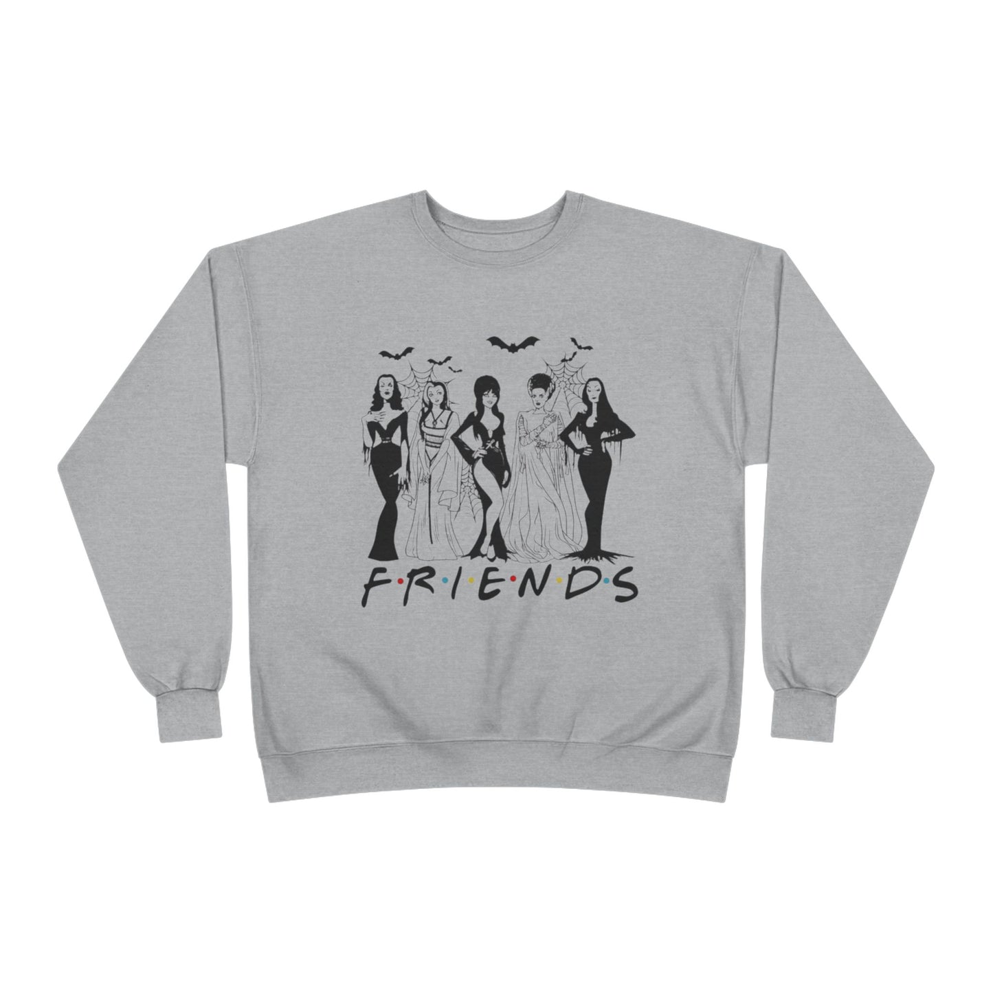 Spooky Friends Eco-Friendly Crewneck Sweatshirt – Perfect for Halloween, Cozy Vibes, Gift for Friends, Casual Wear