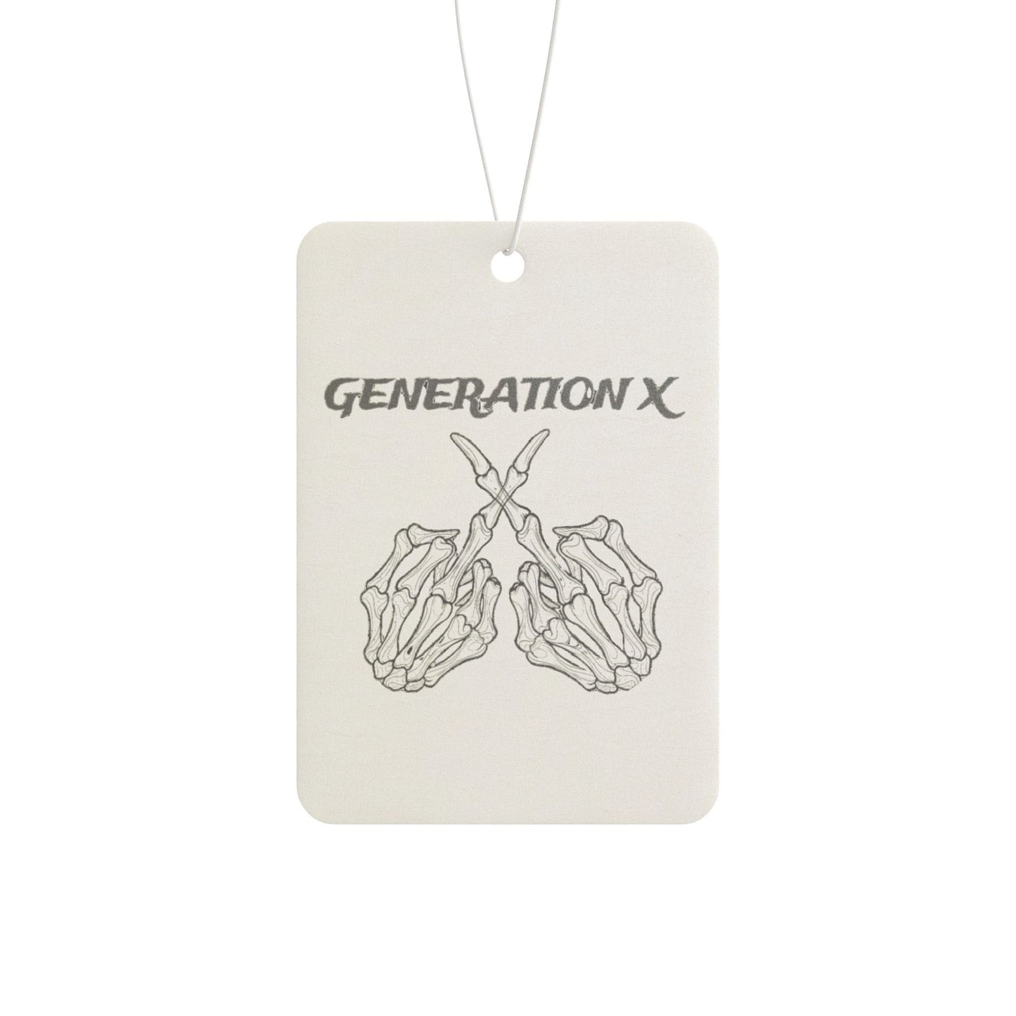 Cool Generation X Car Air Freshener, Vintage Car Accessory, Skeleton Design, Gift for Gen X Enthusiasts, Funny Air Freshener