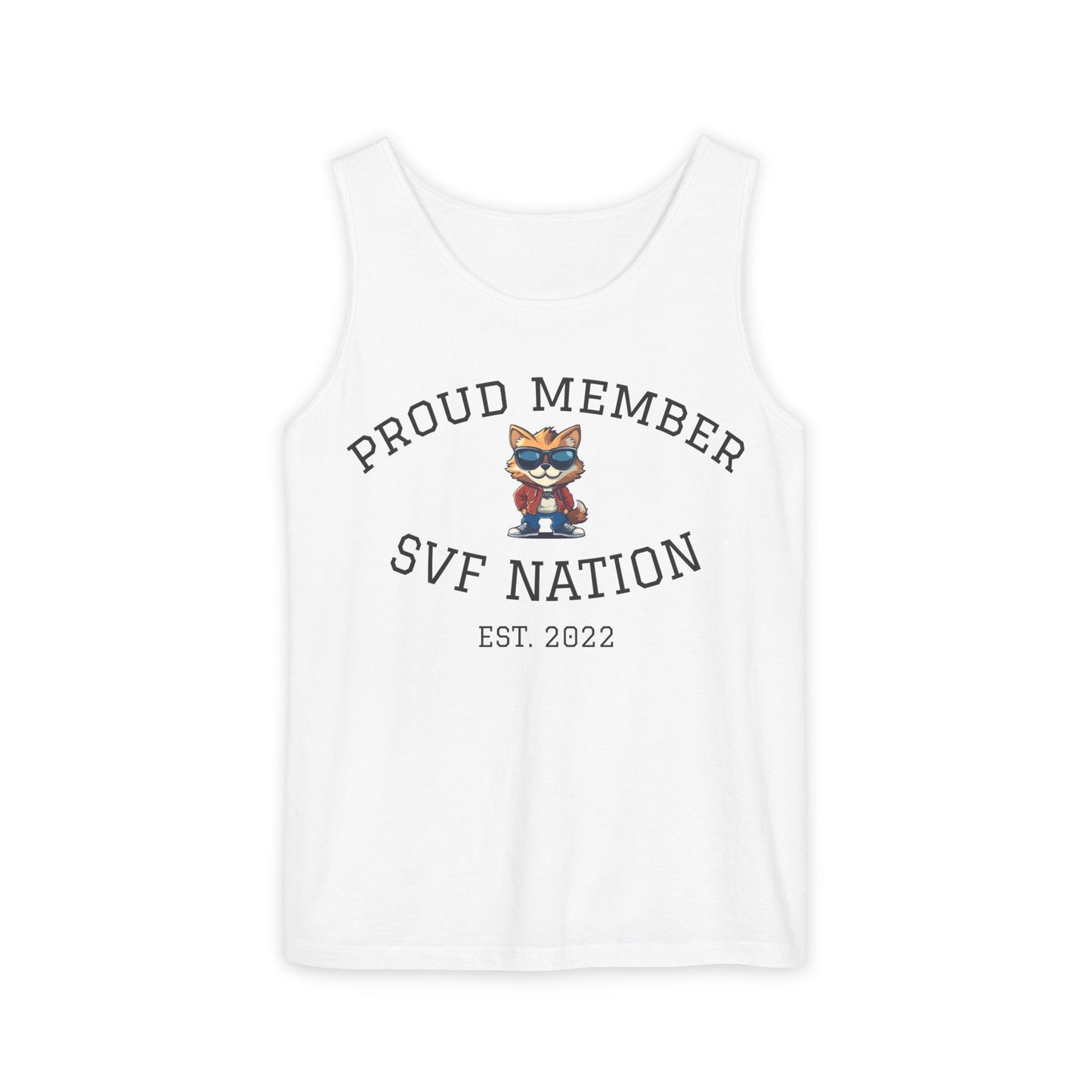 SVF Nation Proud Member Tank Top - Unisex Garment-Dyed Tee, Casual Wear