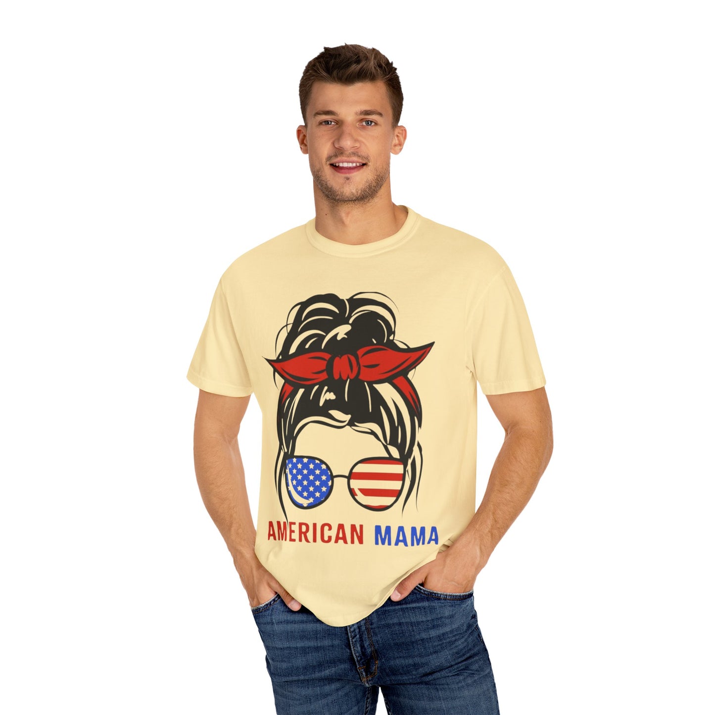 American Mama Graphic T-Shirt for Patriotic Moms
