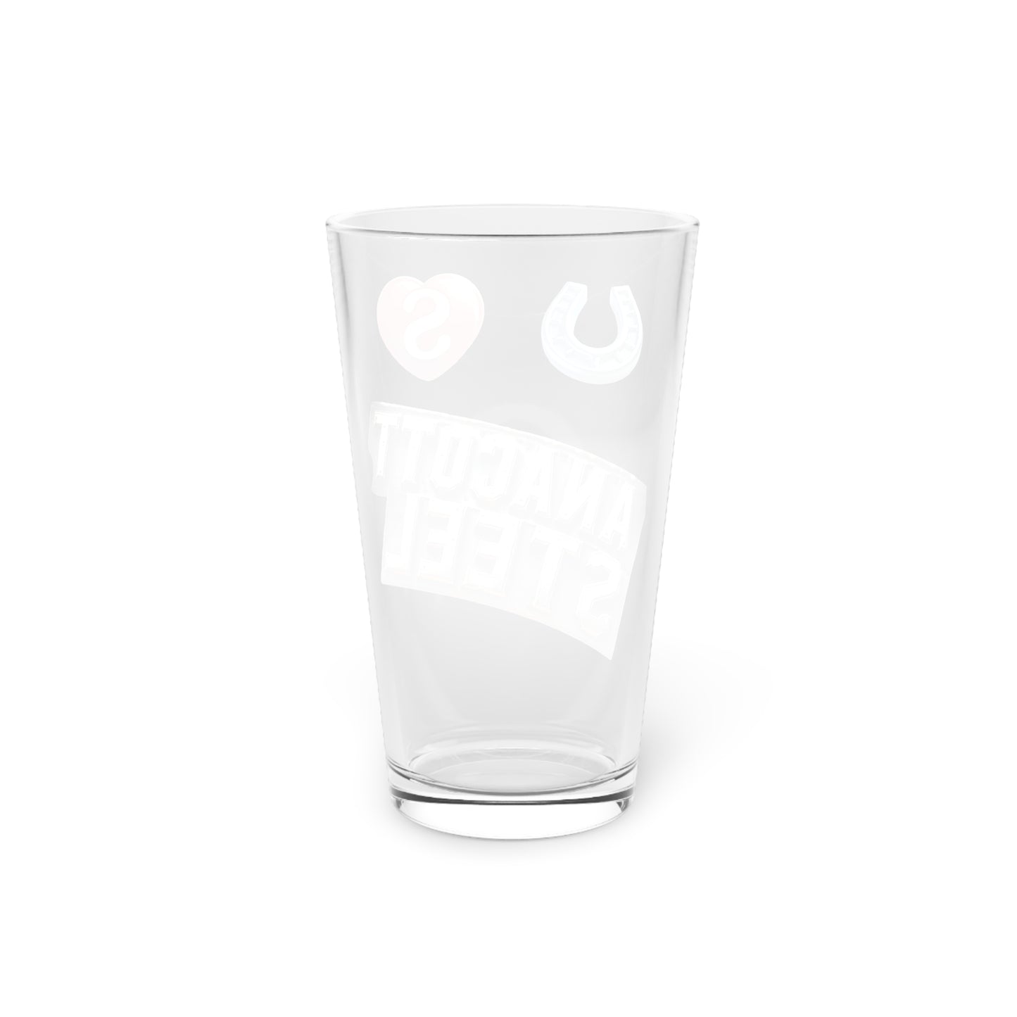 "Blue Horseshoe Loves Anacott Steel - Wall Street quote Beer Glass