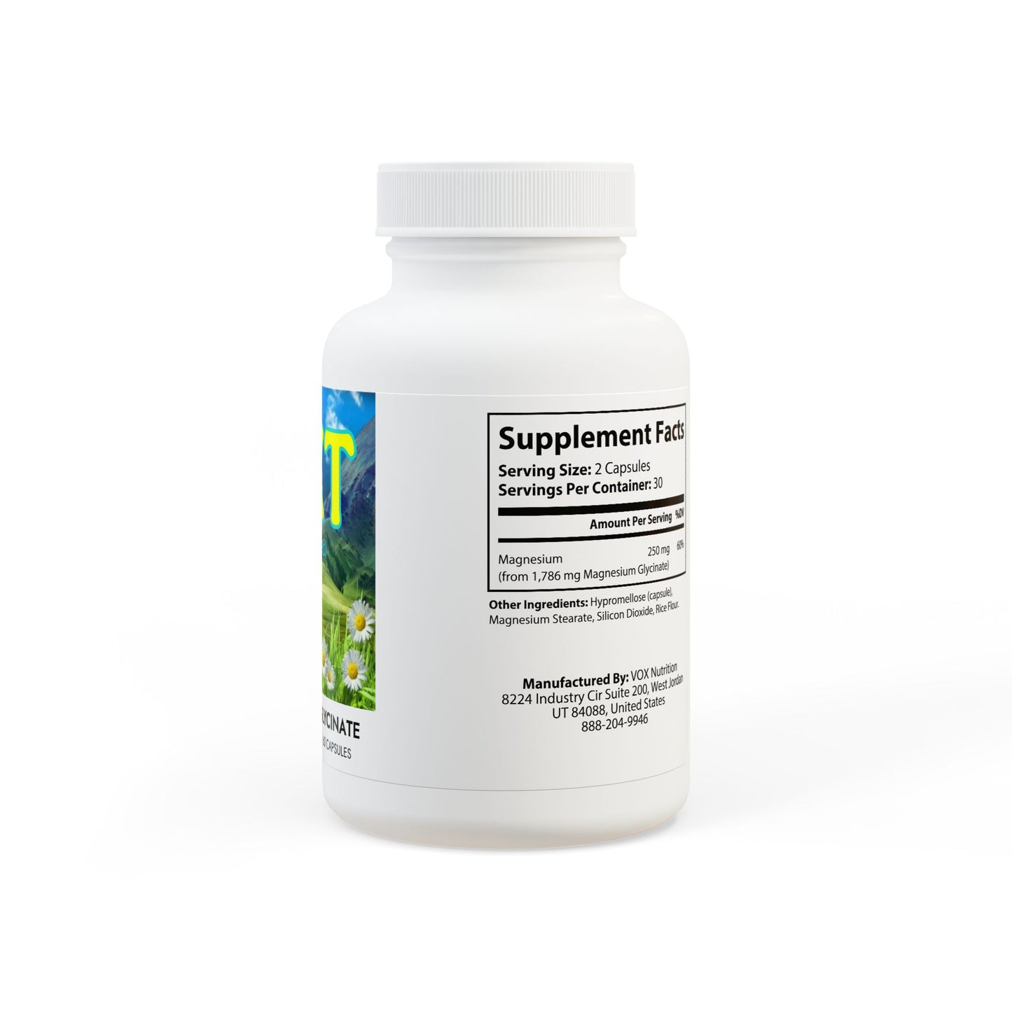 Magnesium Glycinate Supplement (60 Capsules)
