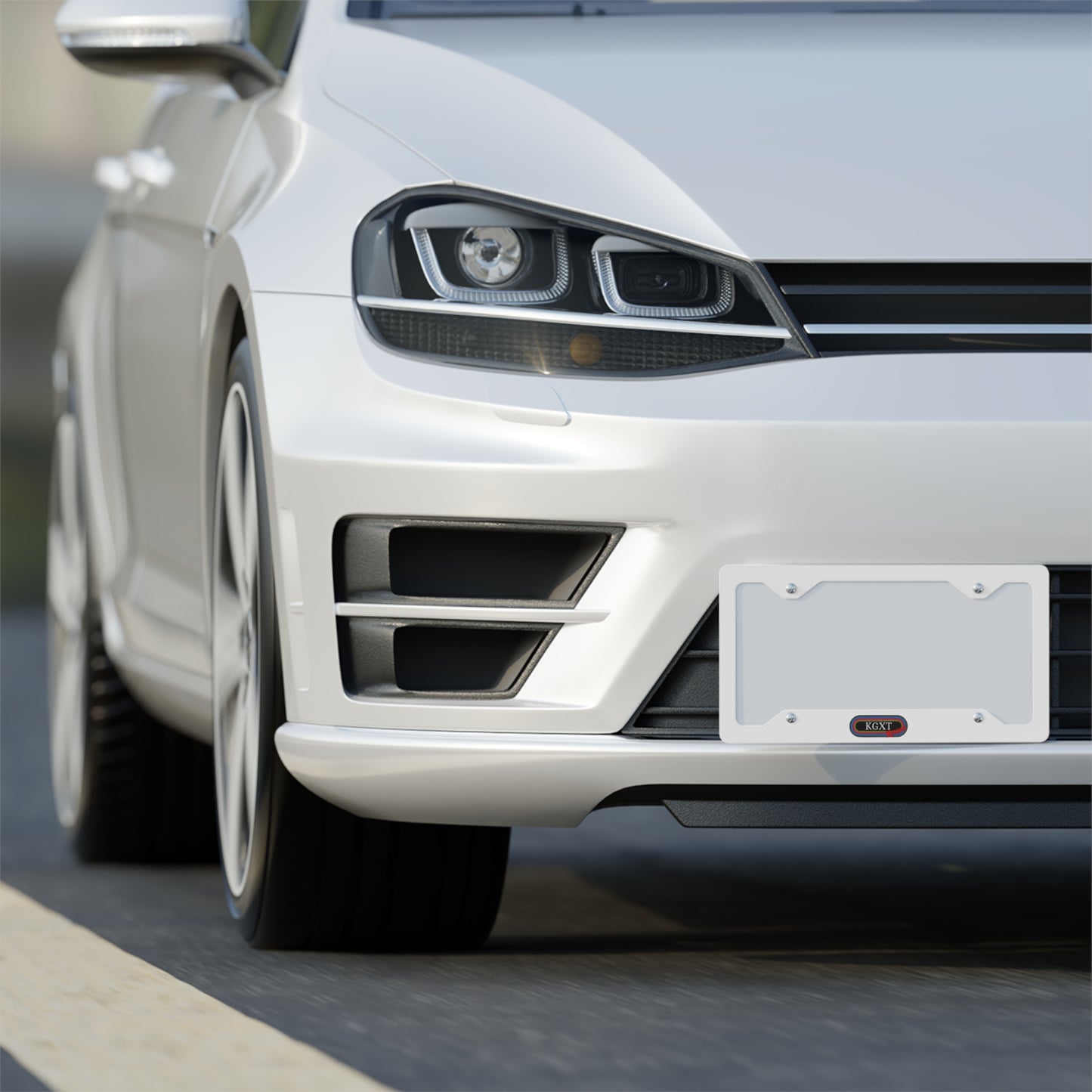 KGXT radio-Metal License Plate Frame