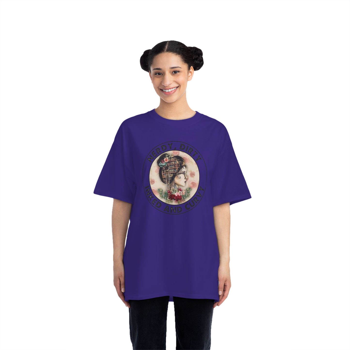 Nerdy and Curvy T-Shirt | Fun Graphic Tee, Quirky Gift, Casual Wear, Inked Style, Summer Fashion