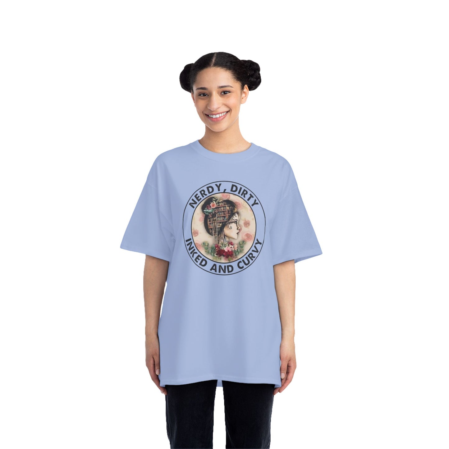 Nerdy and Curvy T-Shirt | Fun Graphic Tee, Quirky Gift, Casual Wear, Inked Style, Summer Fashion