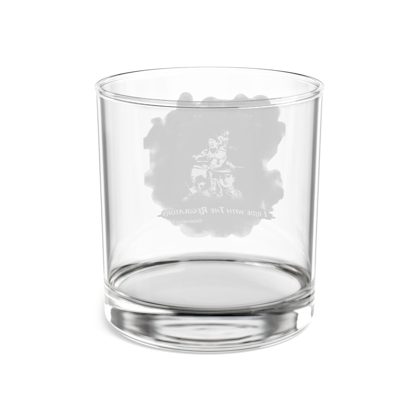 'I Ride with The Regulators' Design - Whiskey Lovers Rock Glass
