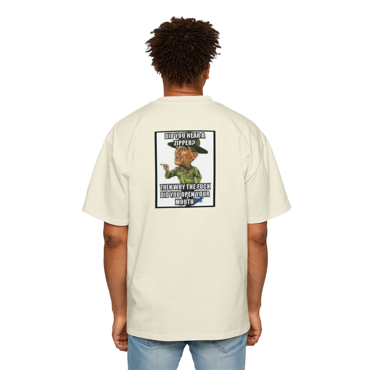 Full Metal Jacket Zipper Quote - Oversized Tee