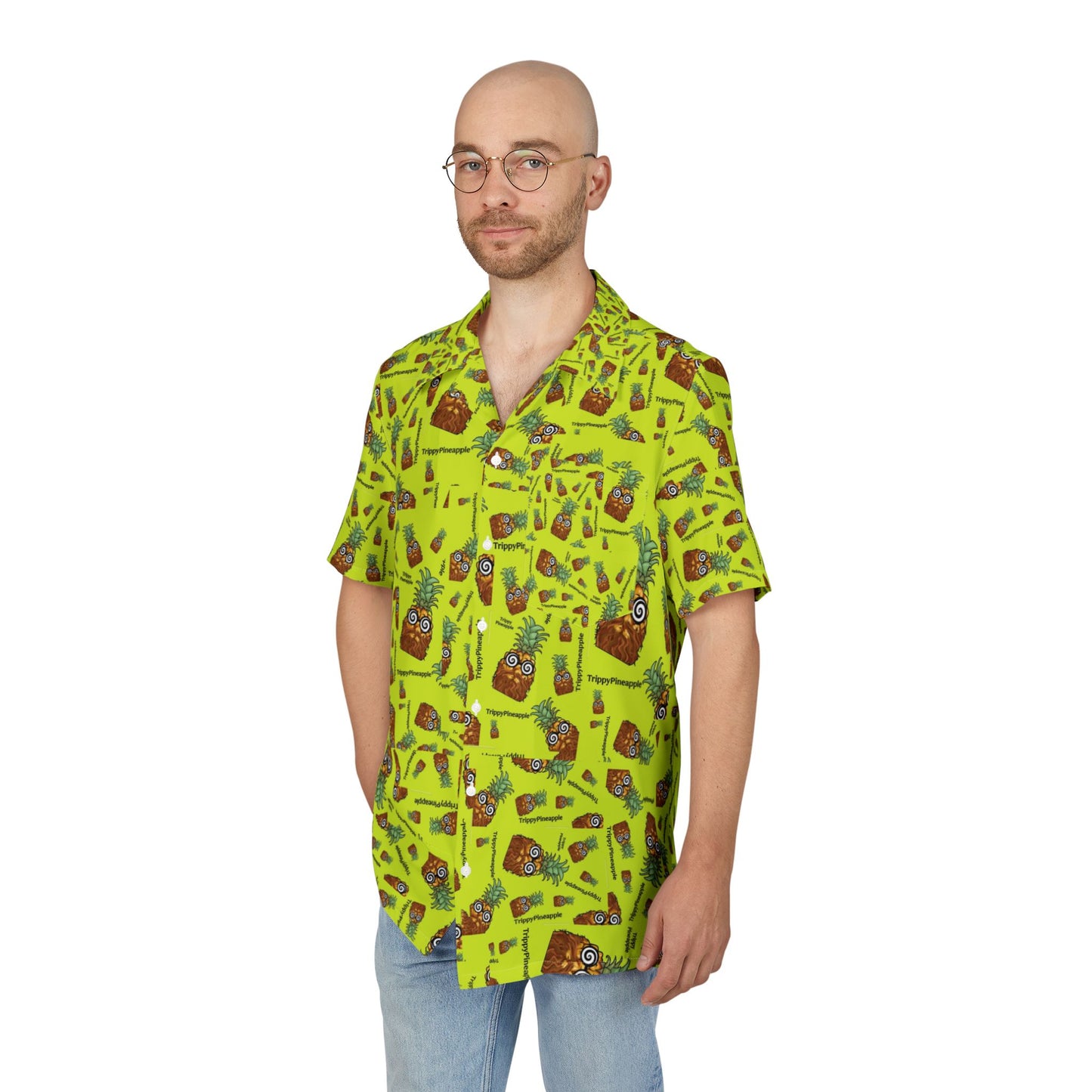 TrippyPineapple Busy Button Down Shirt