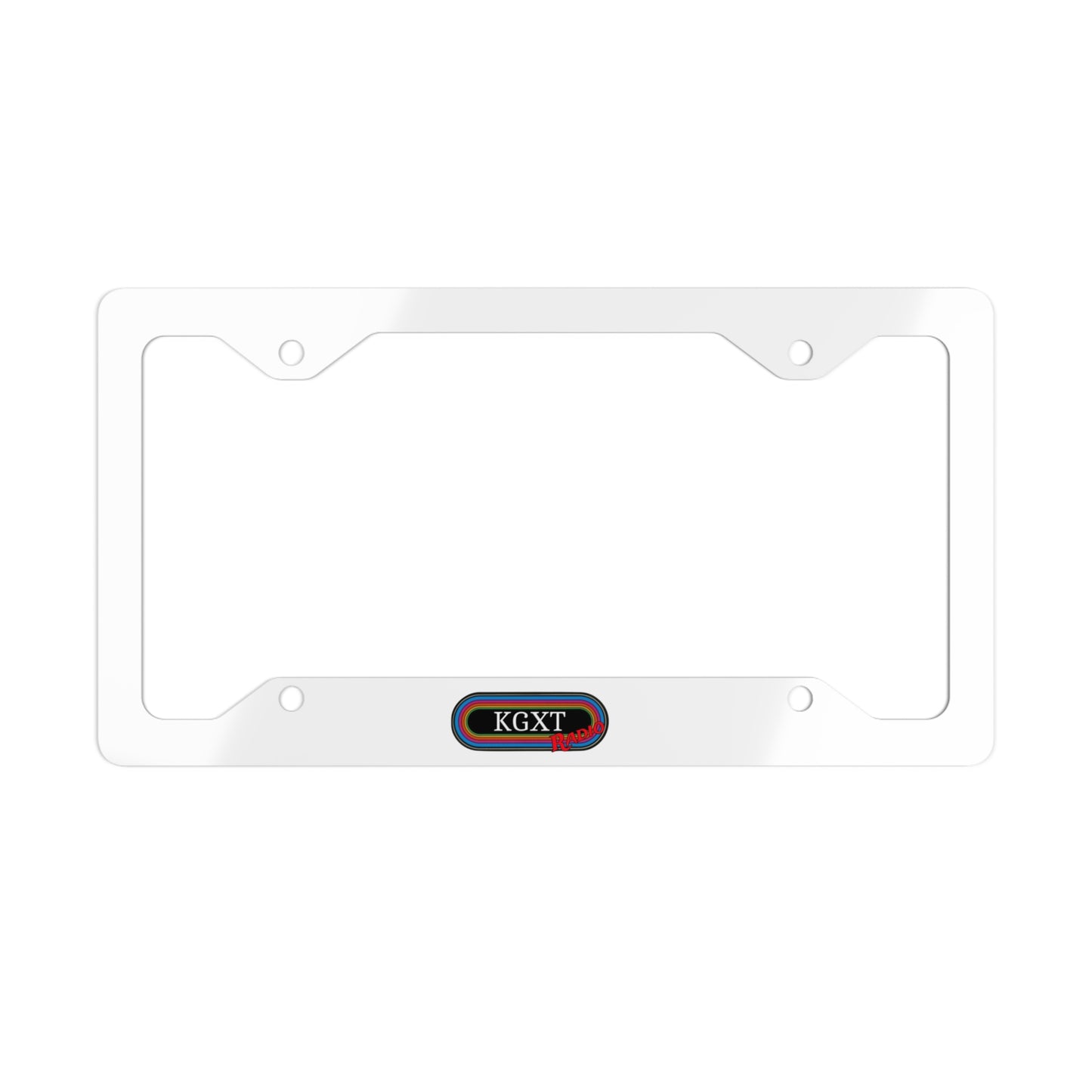 KGXT radio-Metal License Plate Frame
