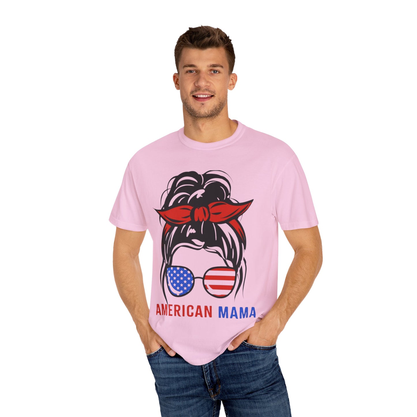 American Mama Graphic T-Shirt for Patriotic Moms