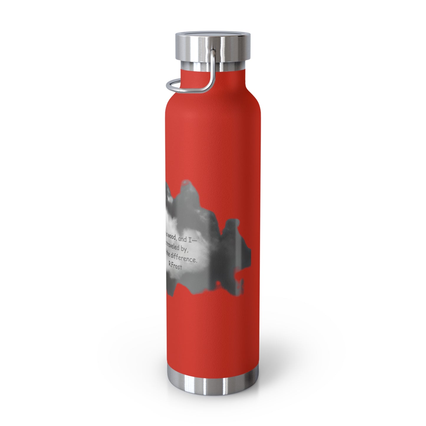 "Two Roads Diverged In The Woods...."-Copper Insulated Water Bottle – R. Frost Quote