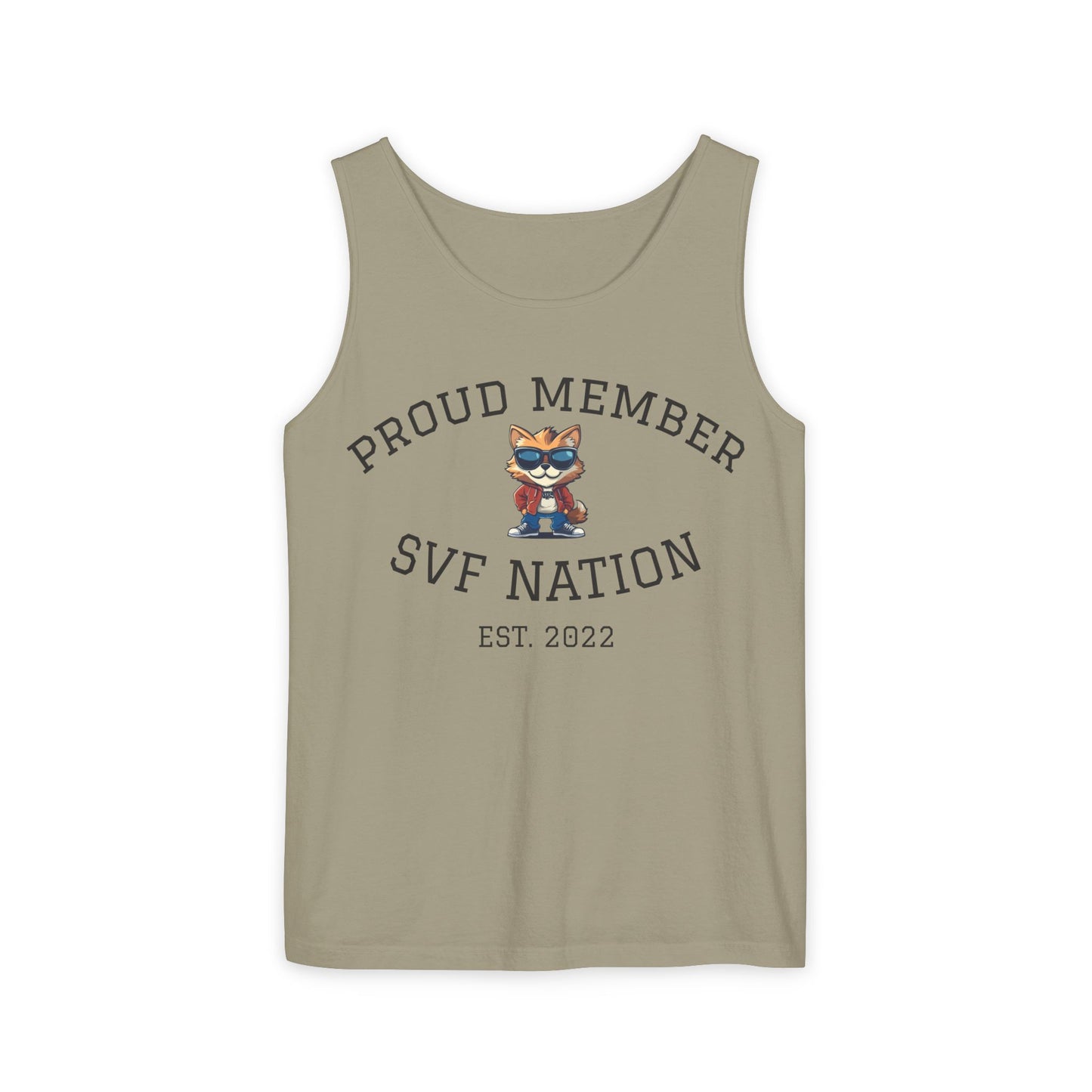 SVF Nation Proud Member Tank Top - Unisex Garment-Dyed Tee, Casual Wear