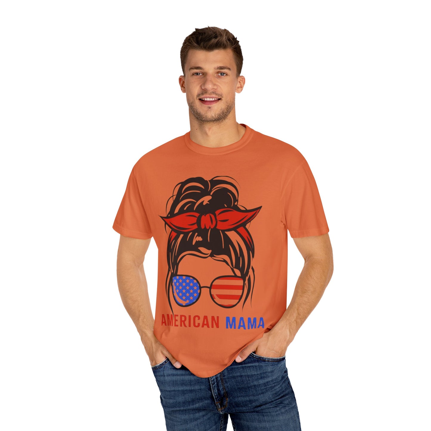 American Mama Graphic T-Shirt for Patriotic Moms