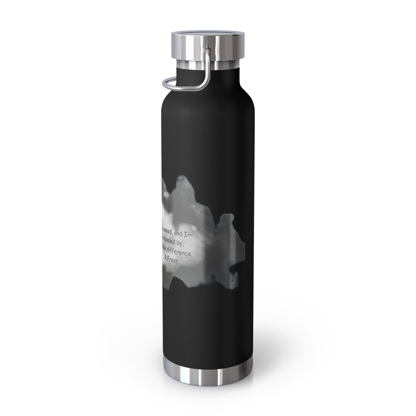 "Two Roads Diverged In The Woods...."-Copper Insulated Water Bottle – R. Frost Quote