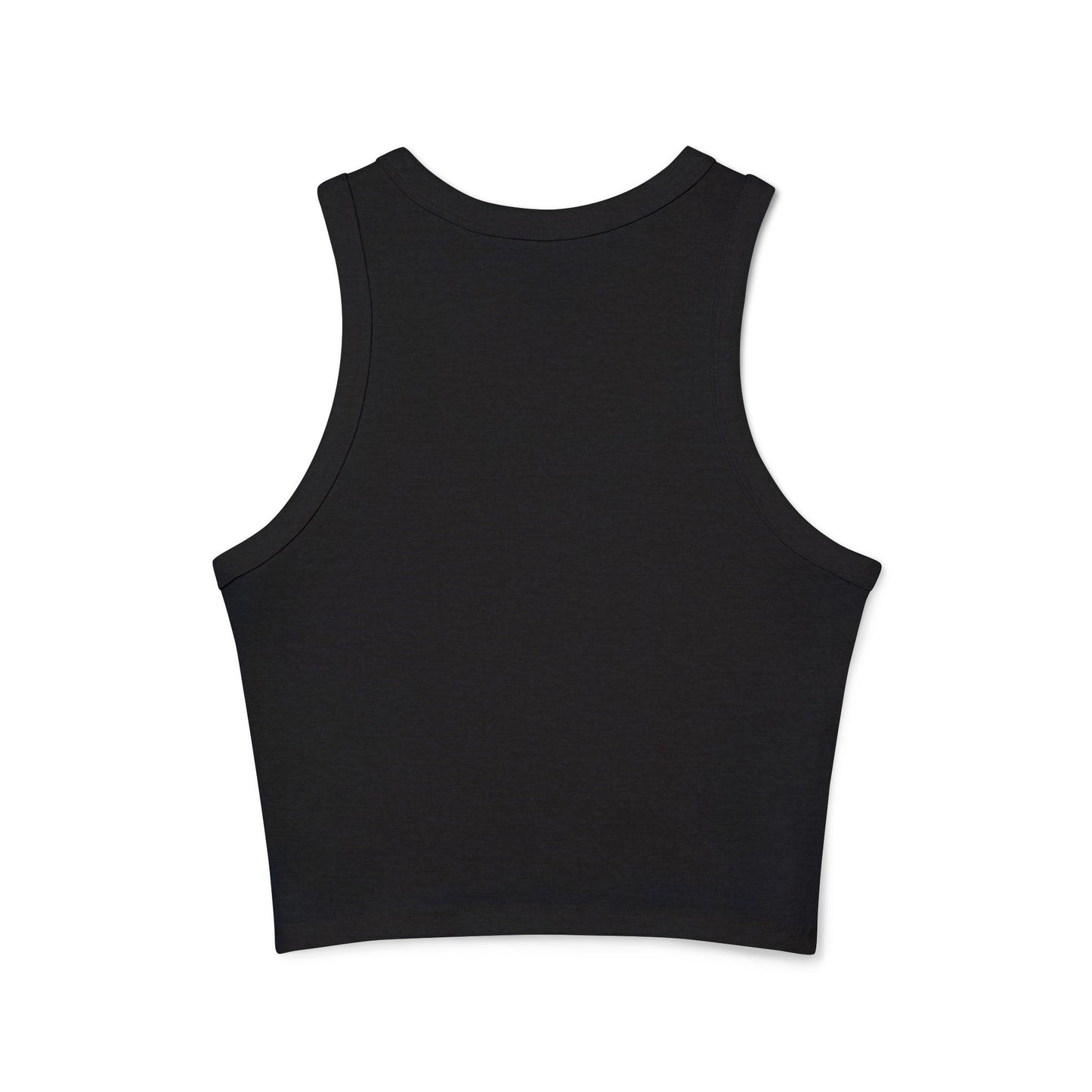 RUSH Women’s Micro Rib Racer Tank Top - Bold Black Fitness Apparel