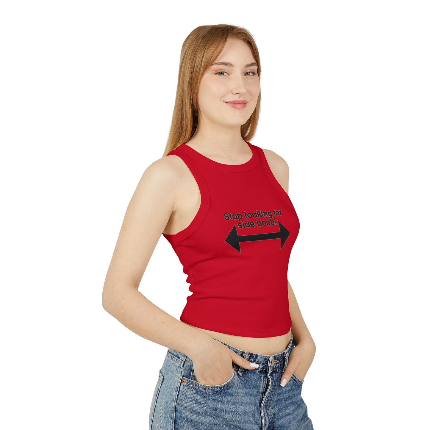 Side Boob-Women's Micro Rib Racer Tank Top