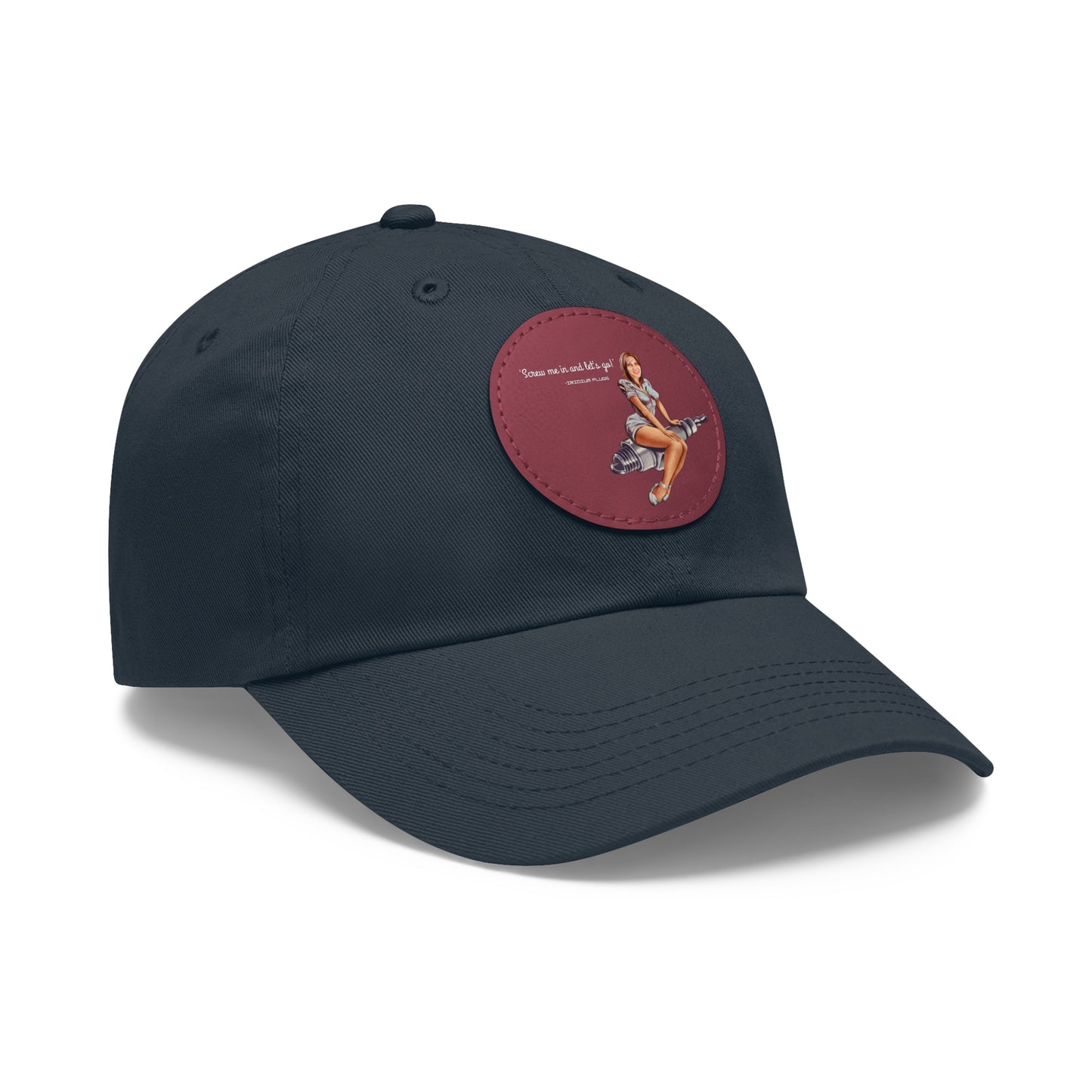 "Screw me in"- Leather Patch - Fun Retro Design