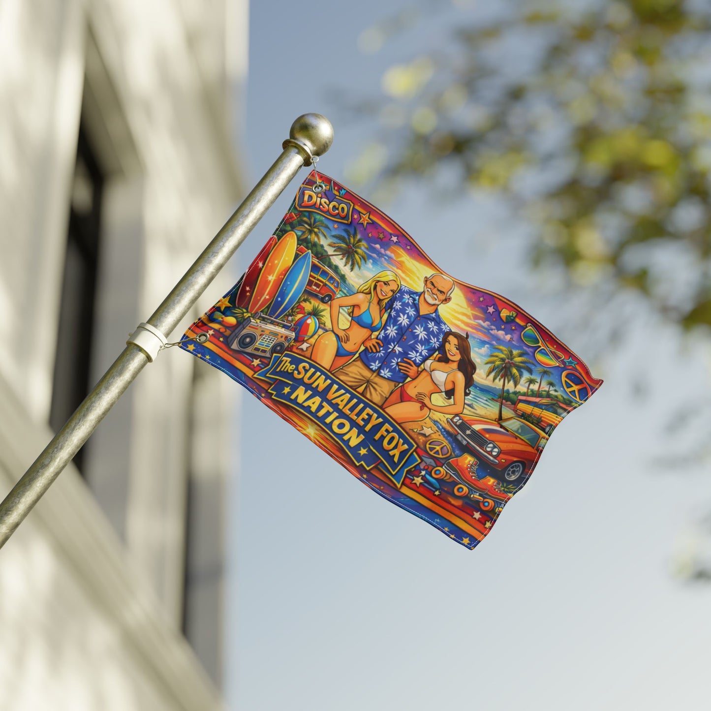 Sun Valley Fox Nation Double Sided Flag