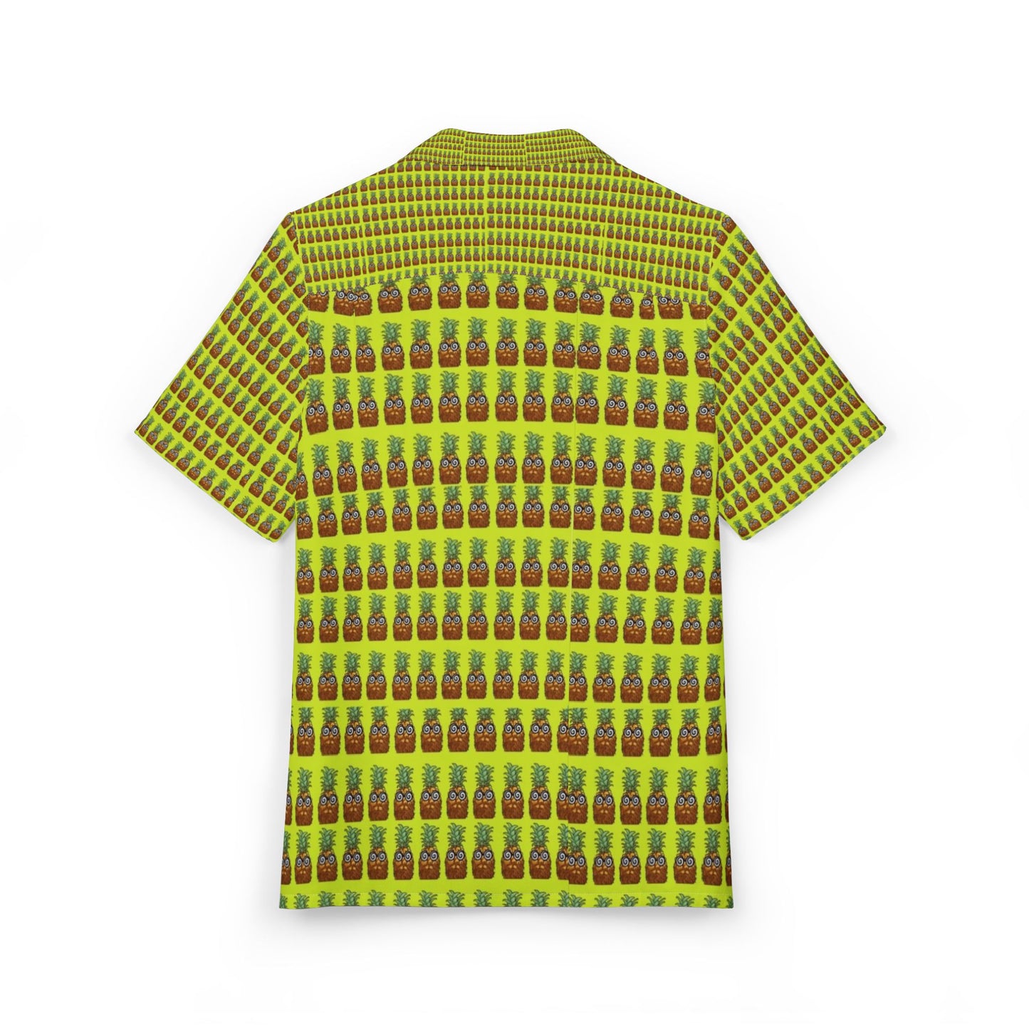 Trippypineapple Rows- Unisex Hawaiian Button-Down Shirt - ns