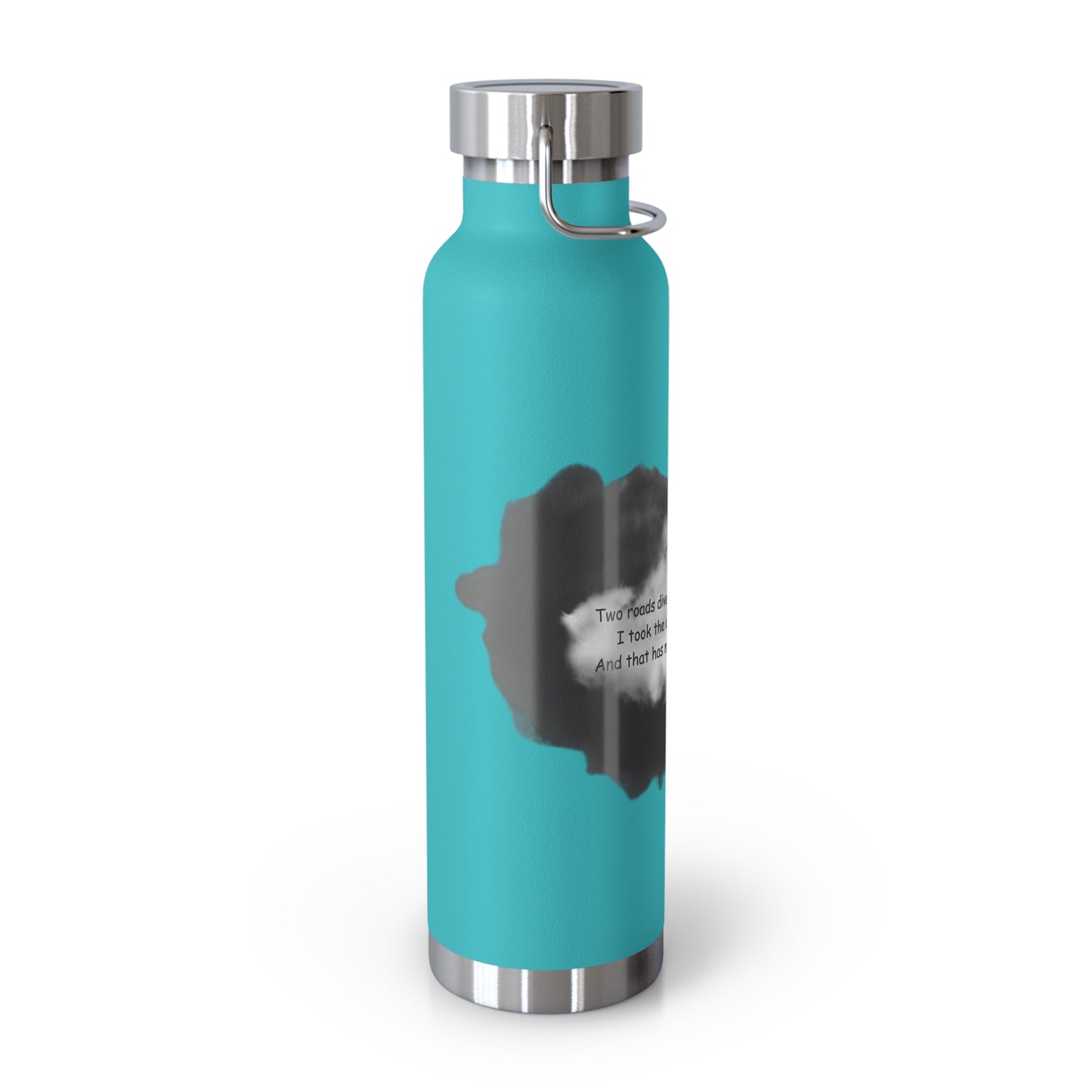 "Two Roads Diverged In The Woods...."-Copper Insulated Water Bottle – R. Frost Quote