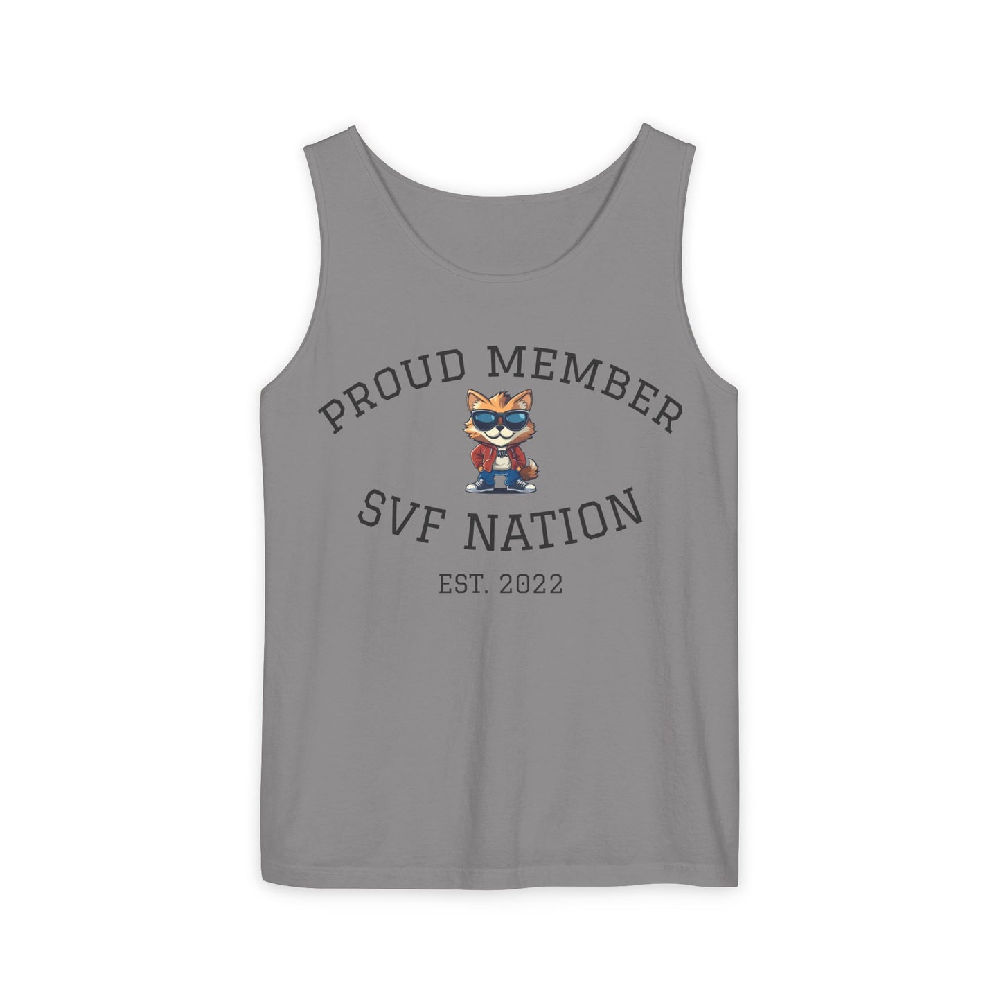 SVF Nation Proud Member Tank Top - Unisex Garment-Dyed Tee, Casual Wear