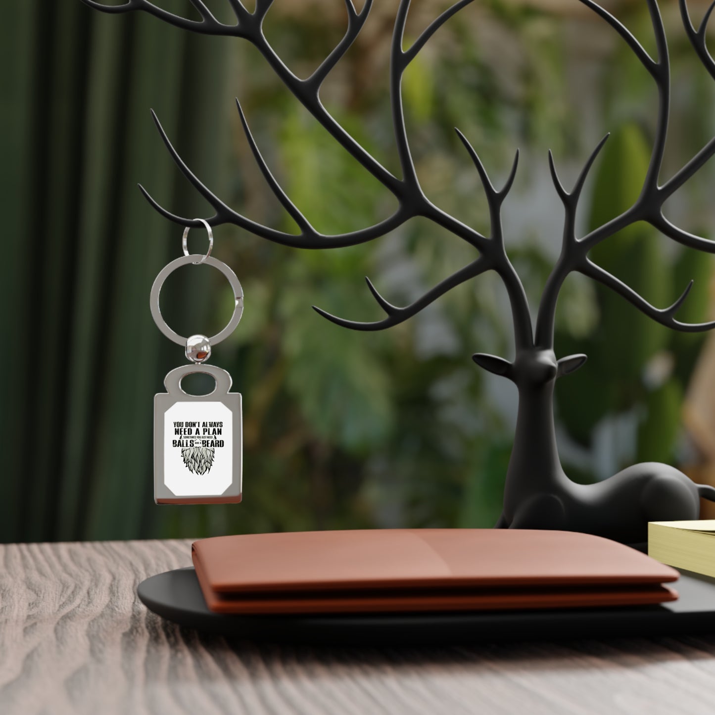 "Beard and Balls"- Photo Keyring