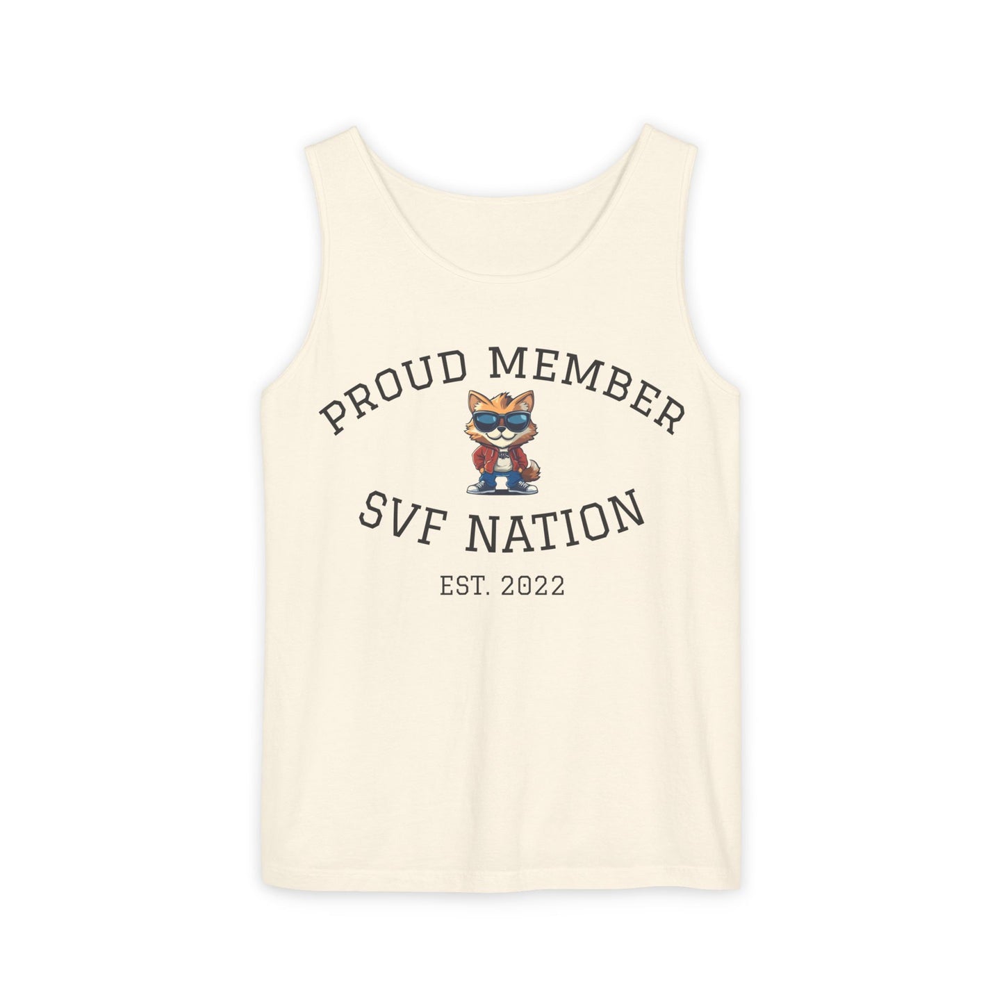 SVF Nation Proud Member Tank Top - Unisex Garment-Dyed Tee, Casual Wear