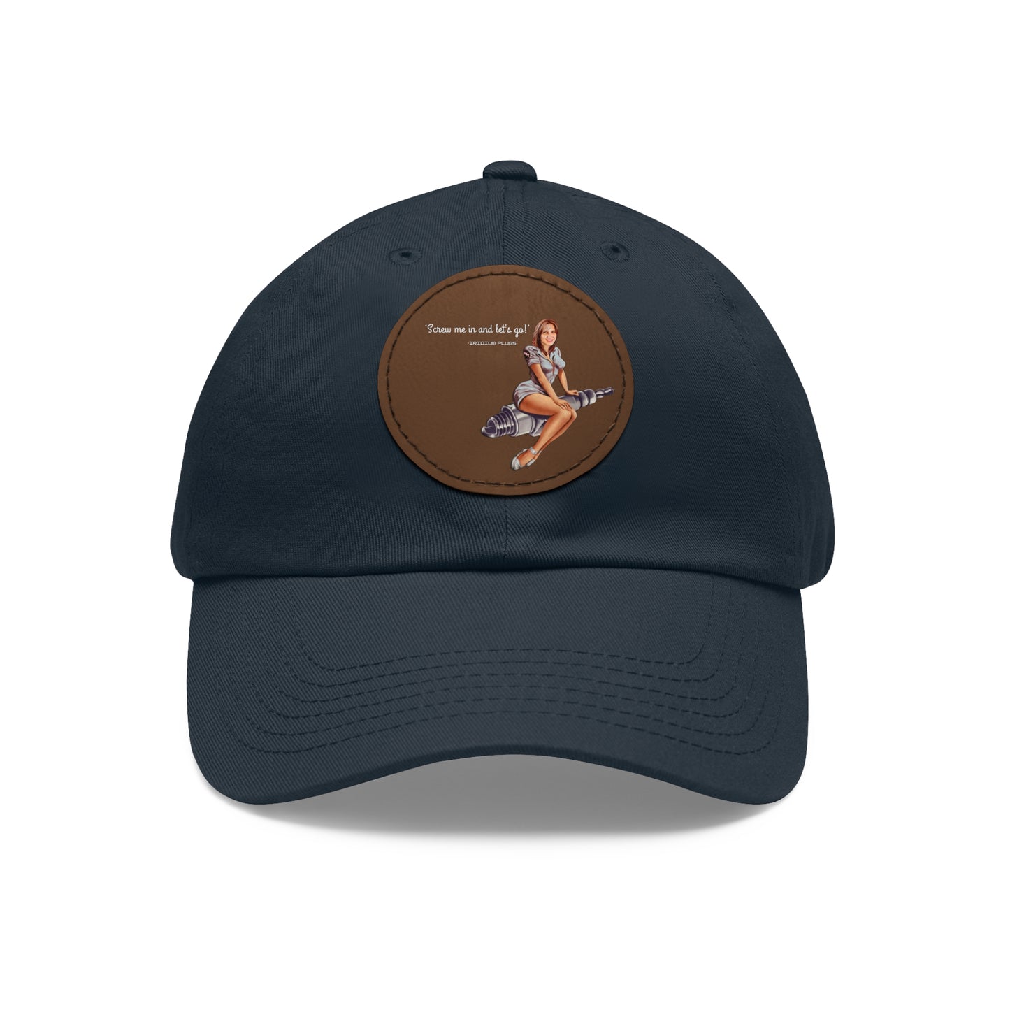 "Screw me in"- Leather Patch - Fun Retro Design