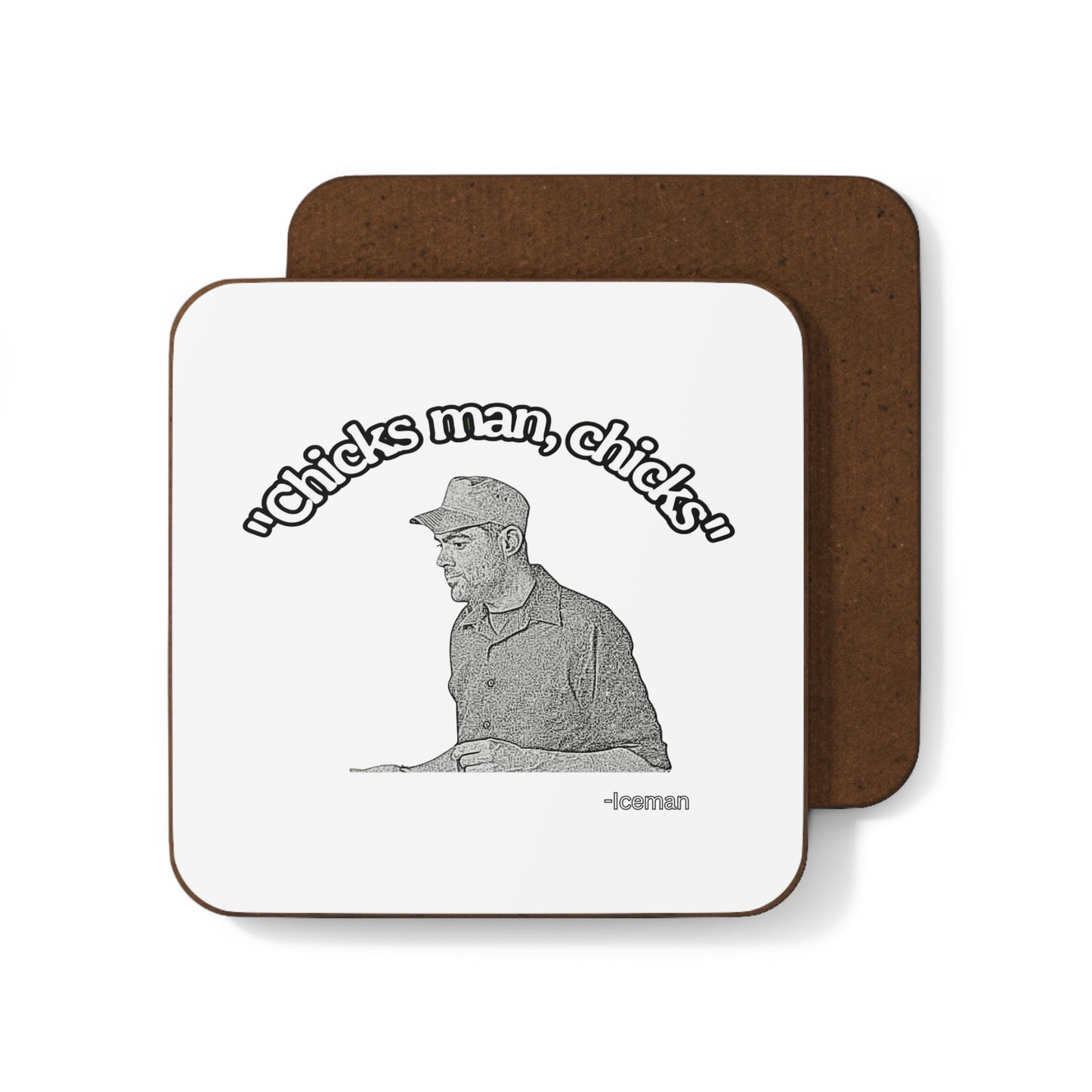 Chick's man, chicks-Hardboard Back Coaster