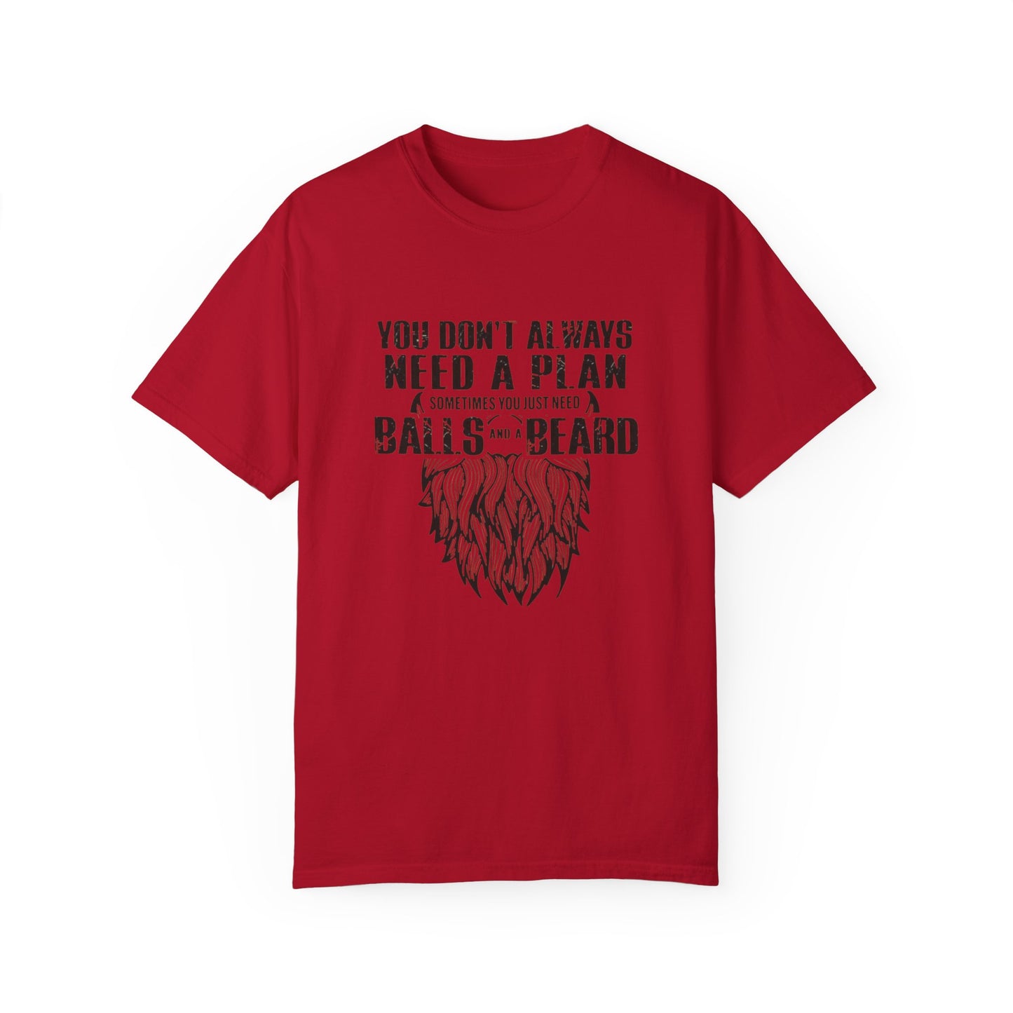 "Beard and Balls"-Unisex Garment-Dyed T-shirt
