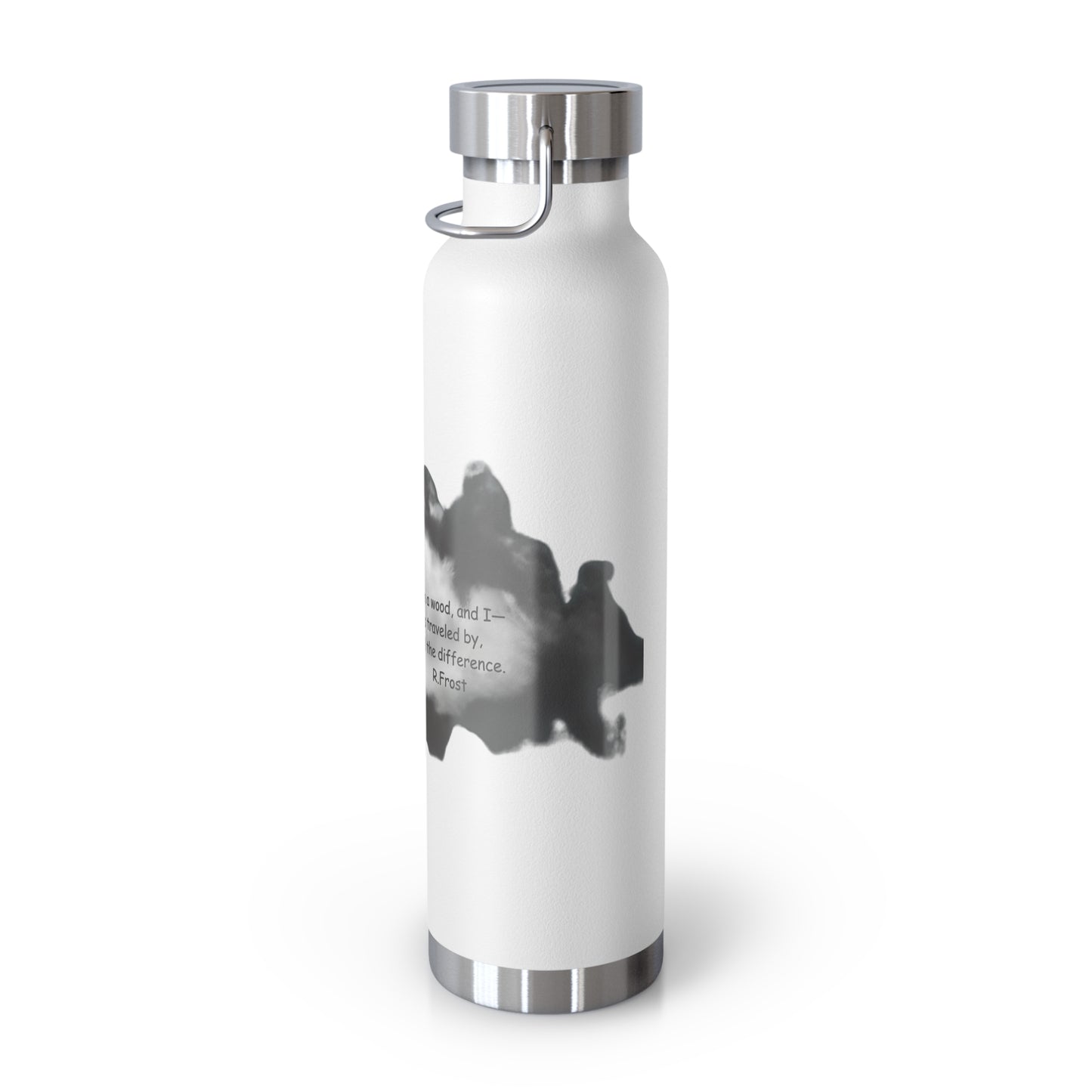 "Two Roads Diverged In The Woods...."-Copper Insulated Water Bottle – R. Frost Quote