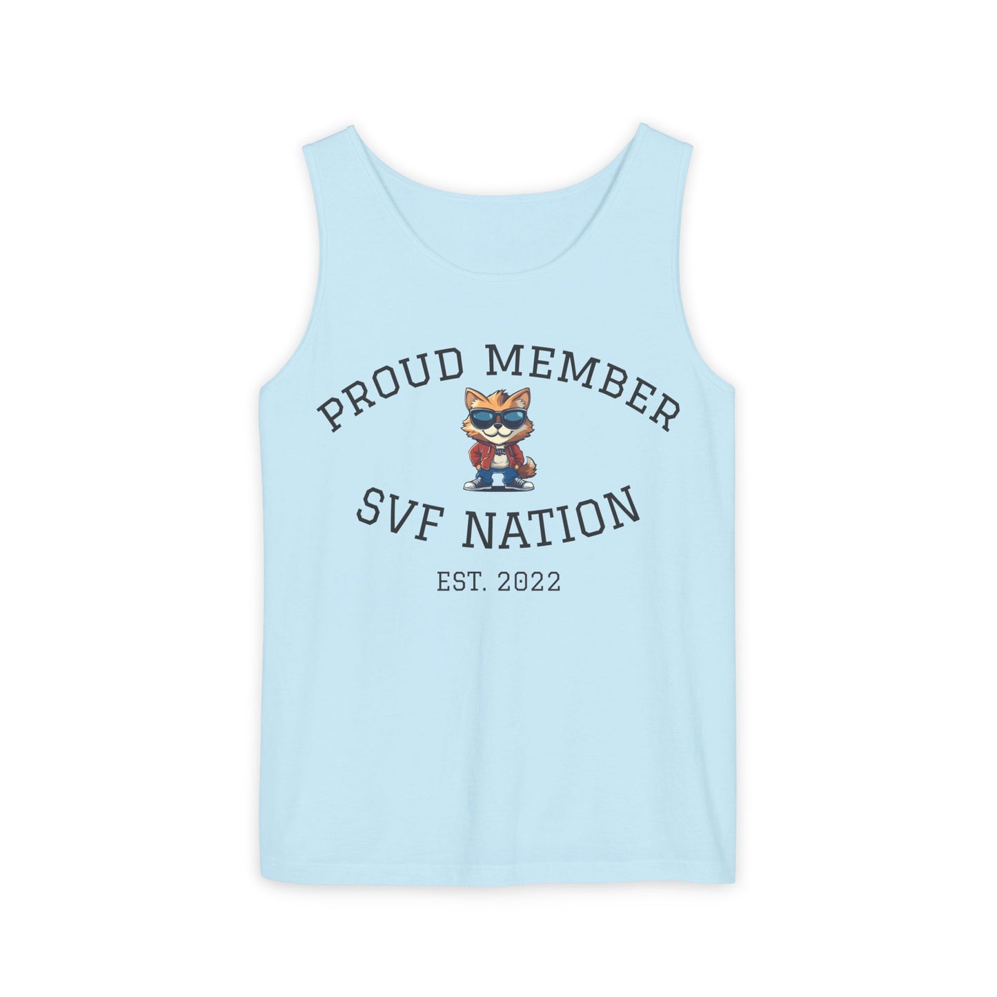 SVF Nation Proud Member Tank Top - Unisex Garment-Dyed Tee, Casual Wear