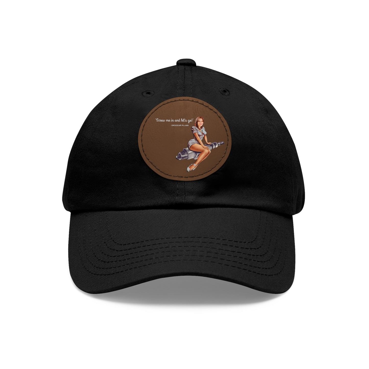 "Screw me in"- Leather Patch - Fun Retro Design