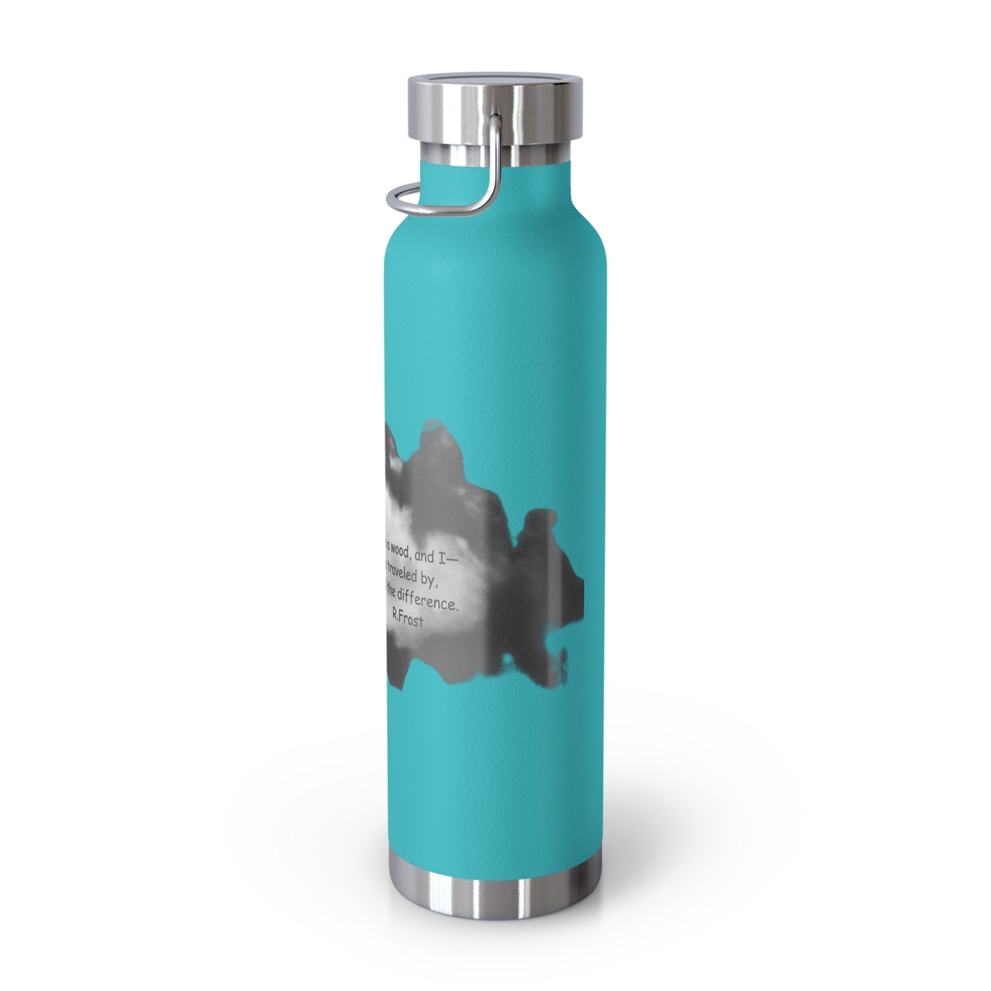 "Two Roads Diverged In The Woods...."-Copper Insulated Water Bottle – R. Frost Quote