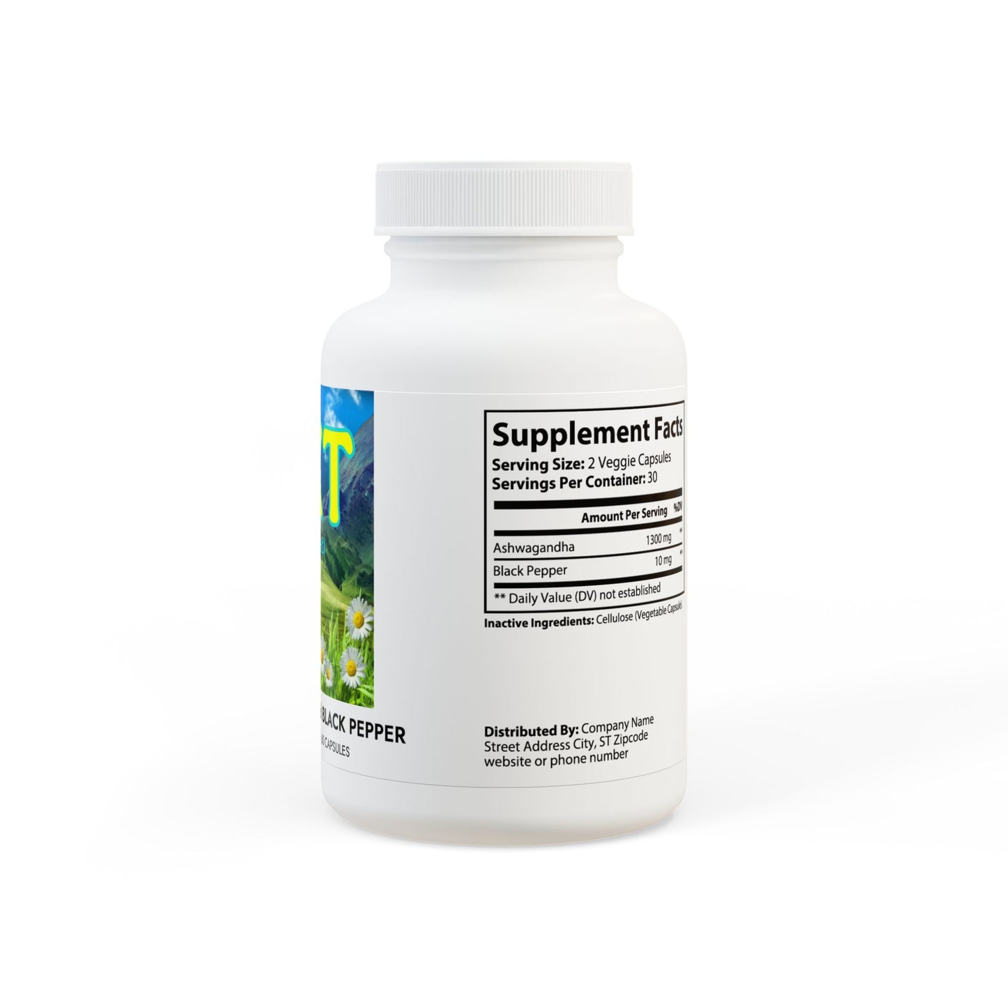 Ashwagandha and Black Pepper Supplement (60 capsules)