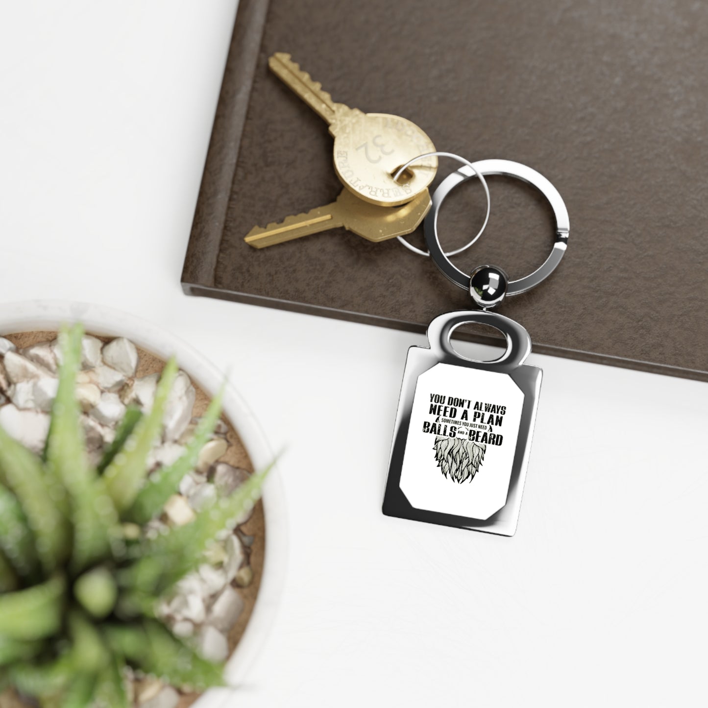"Beard and Balls"- Photo Keyring