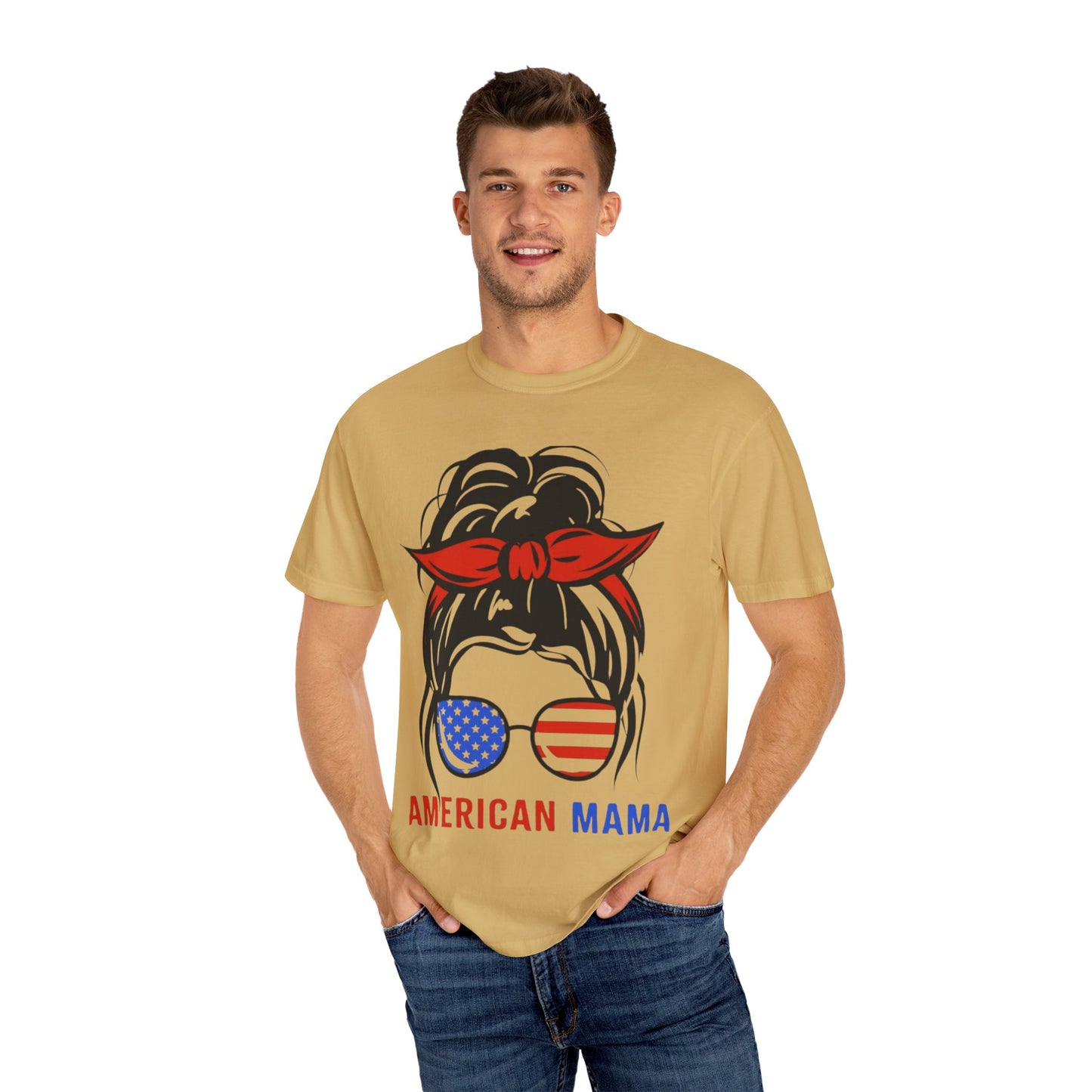 American Mama Graphic T-Shirt for Patriotic Moms