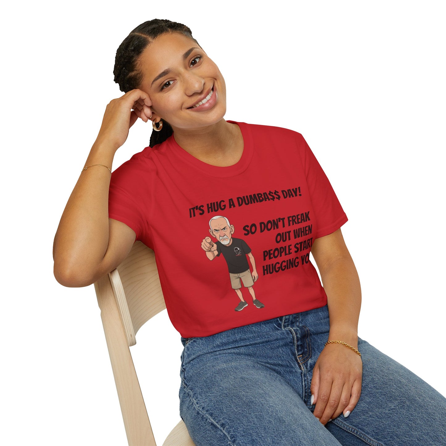 Sun Valley Fox Hug A Dumbass Day, Gift for Friends, Humorous Tee, Casual Wear