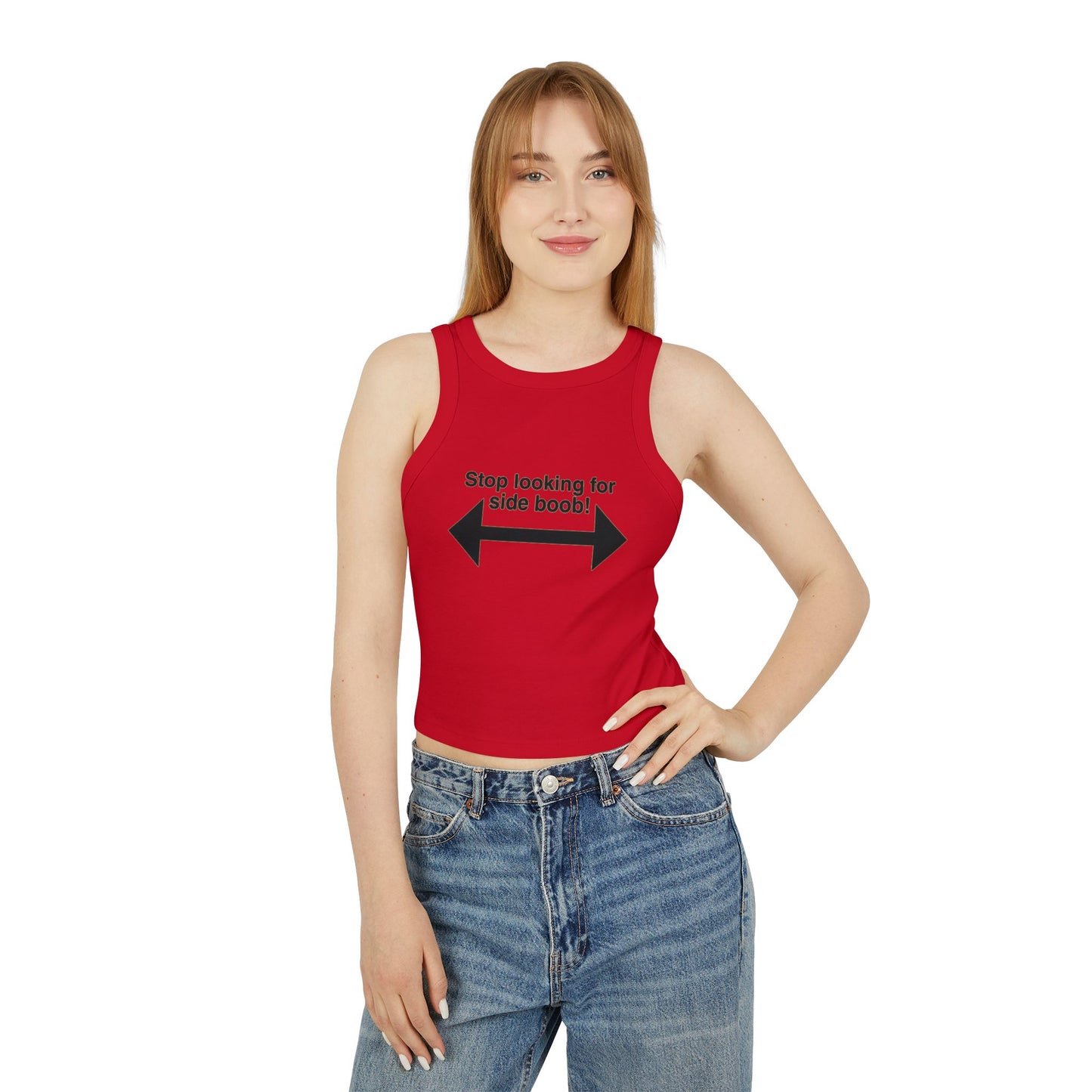 Side Boob-Women's Micro Rib Racer Tank Top