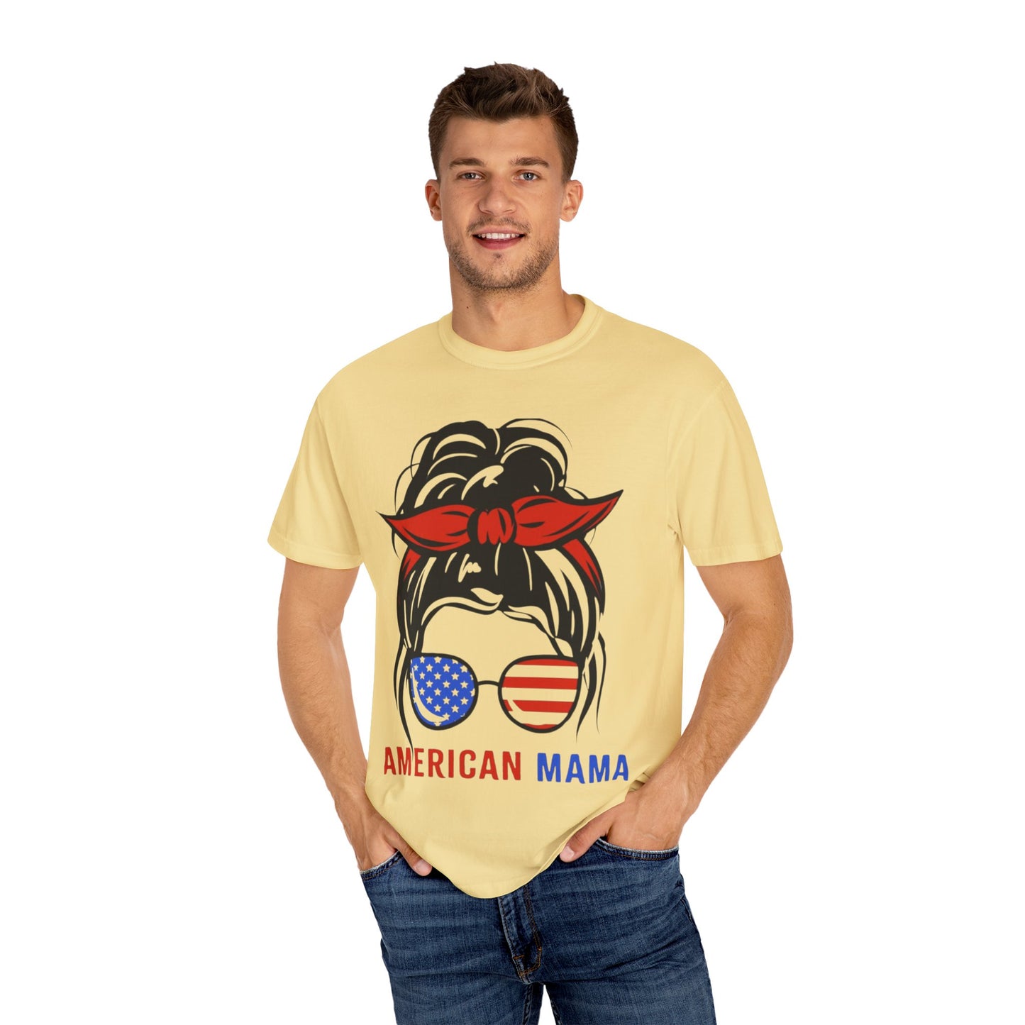 American Mama Graphic T-Shirt for Patriotic Moms
