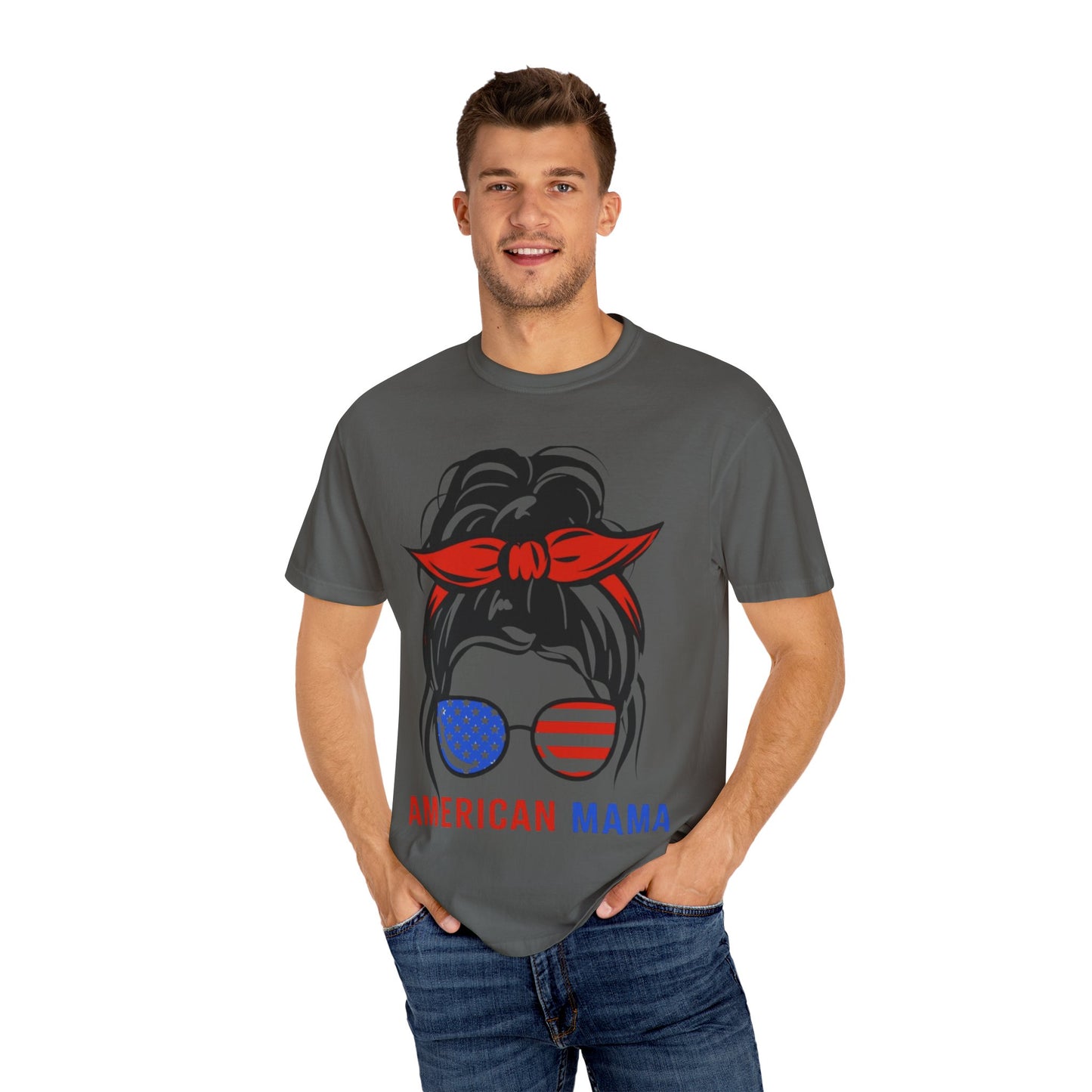American Mama Graphic T-Shirt for Patriotic Moms