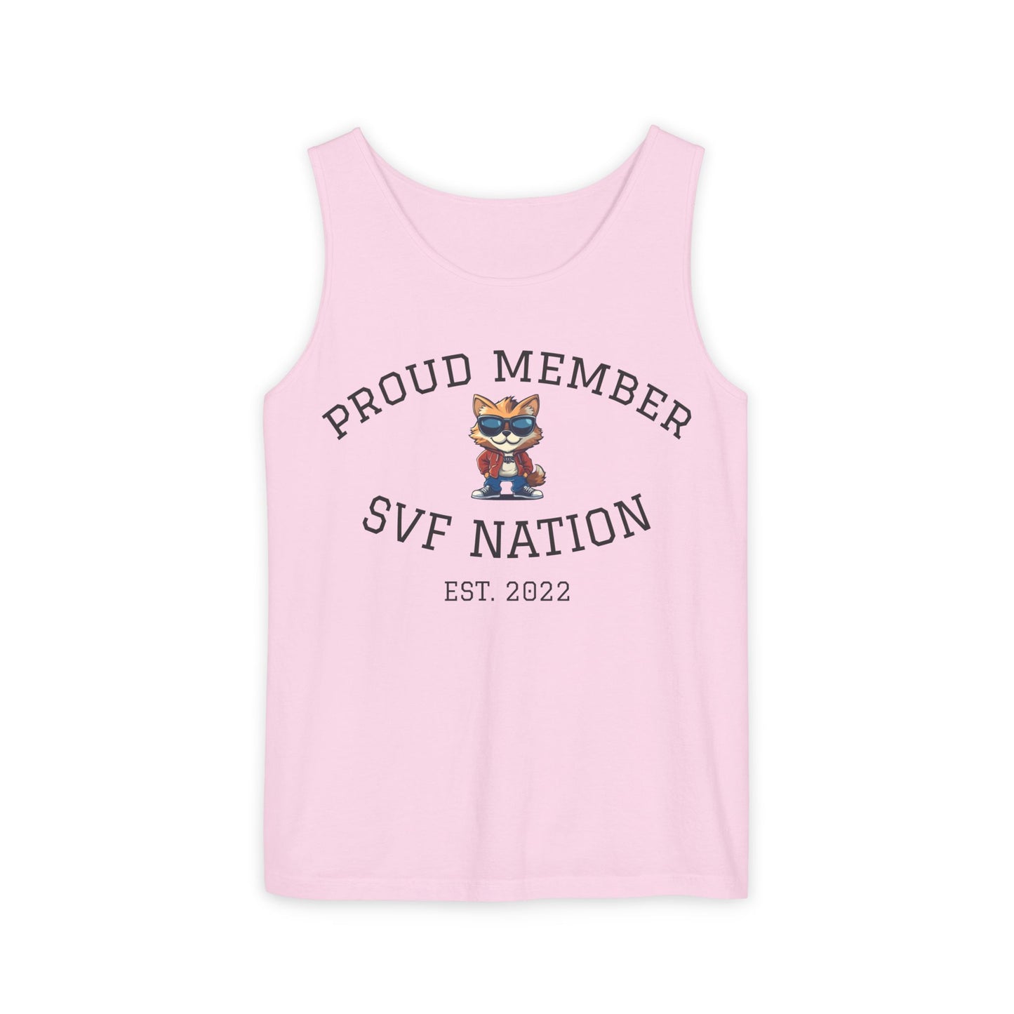 SVF Nation Proud Member Tank Top - Unisex Garment-Dyed Tee, Casual Wear