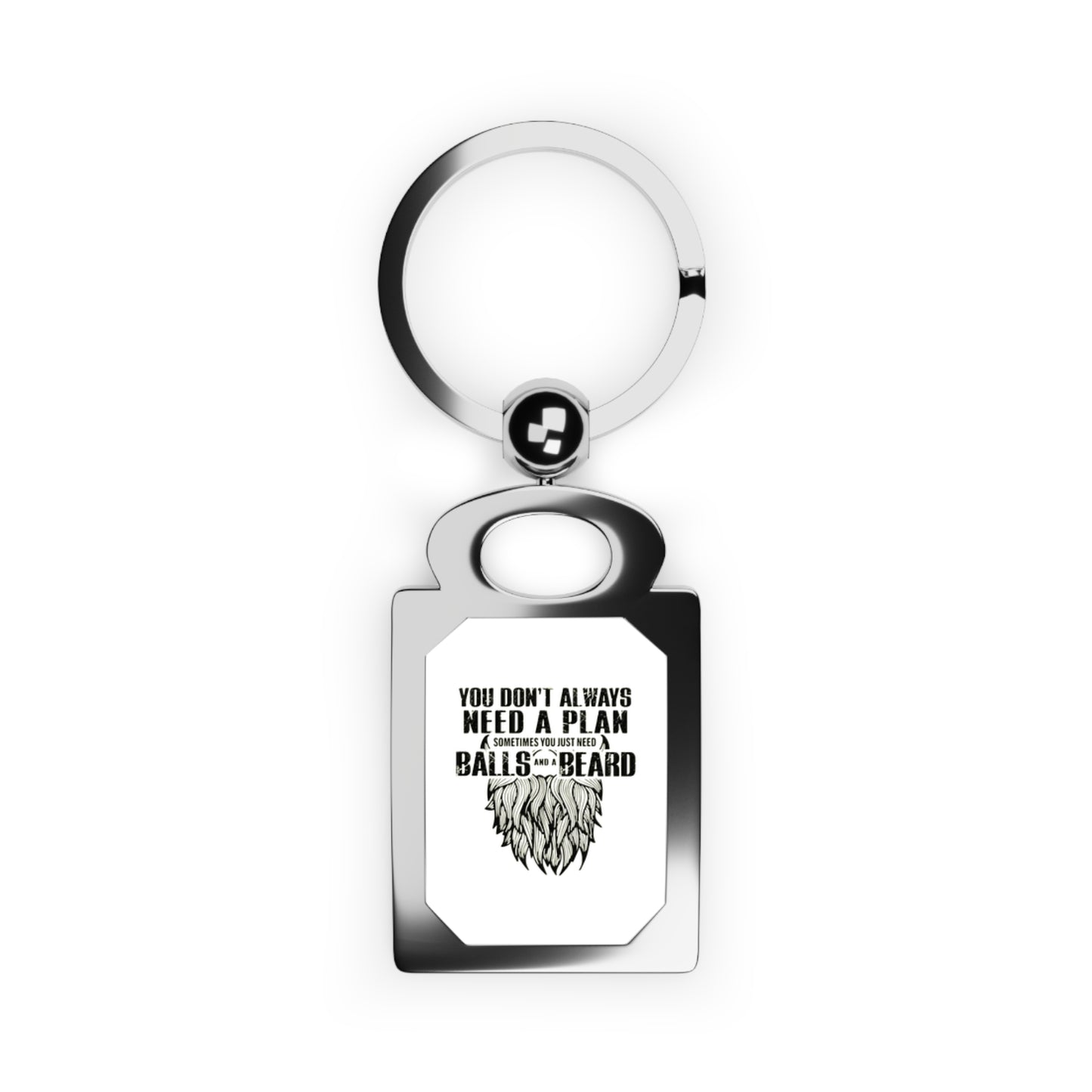 "Beard and Balls"- Photo Keyring
