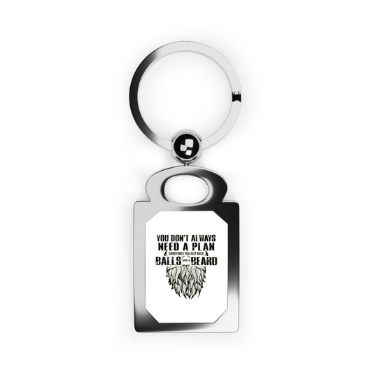 "Beard and Balls"- Photo Keyring