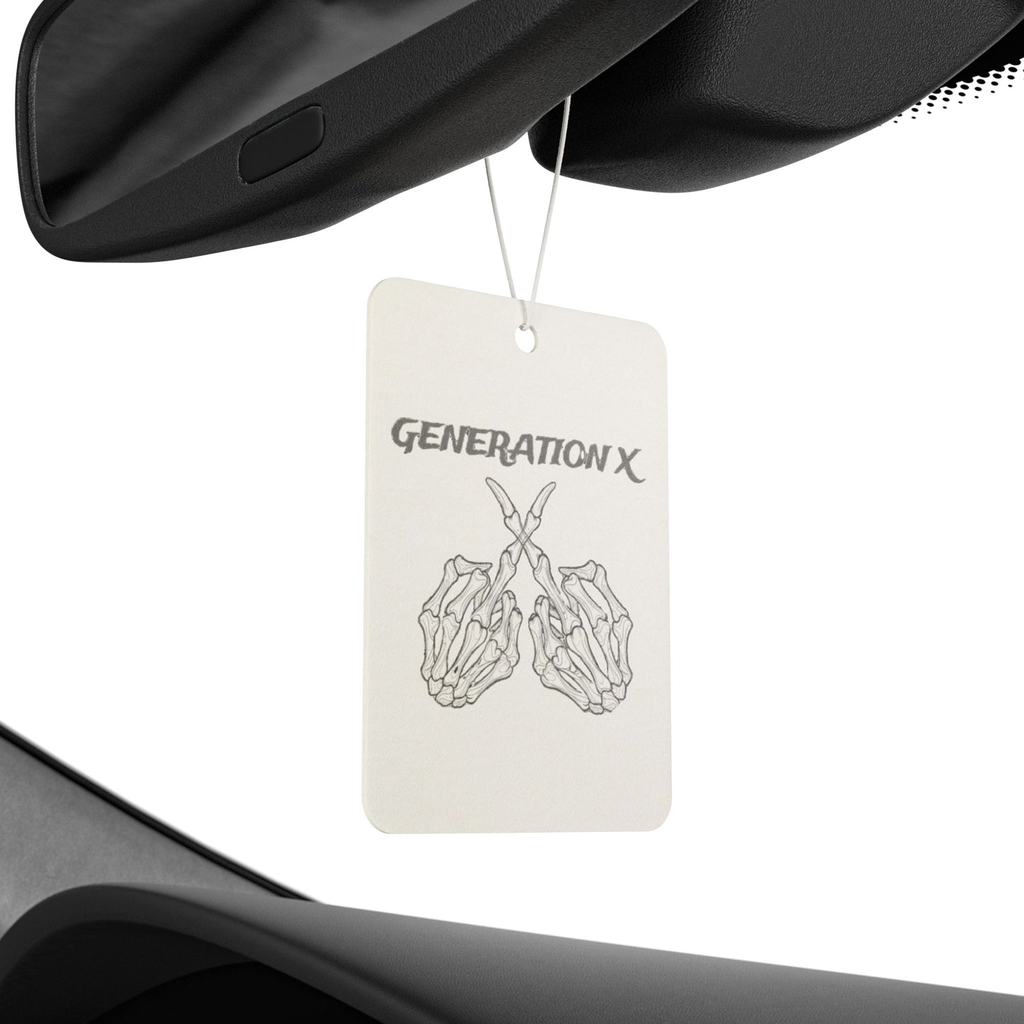 Cool Generation X Car Air Freshener, Vintage Car Accessory, Skeleton Design, Gift for Gen X Enthusiasts, Funny Air Freshener