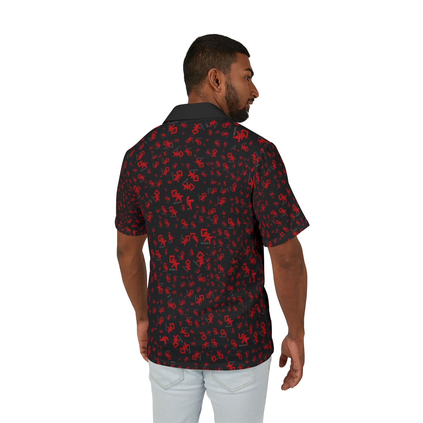 GXT Crazy - Bold Red Men's Hawaiian Design